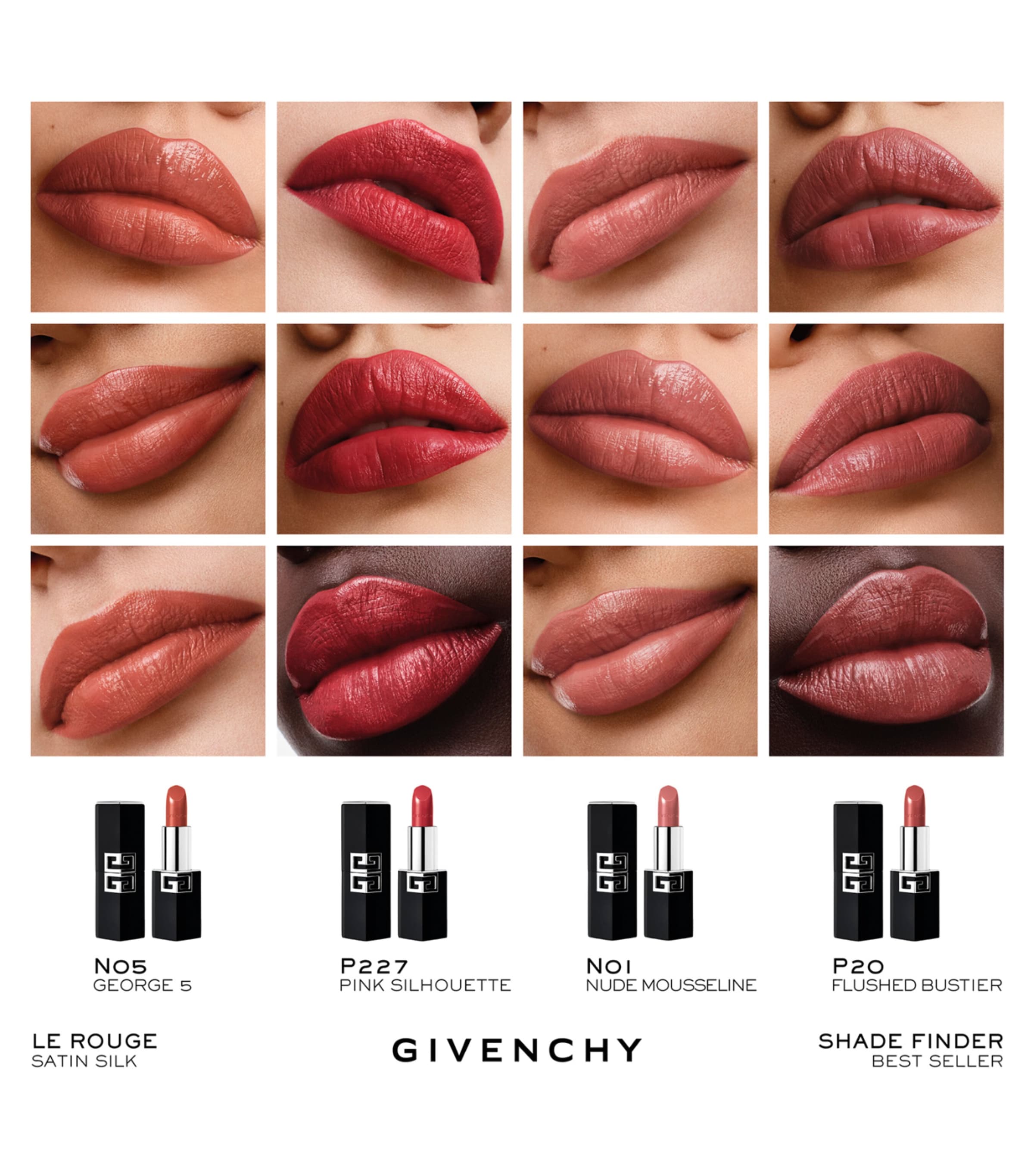 Givenchy Le Rouge Satin Silk High-Definition Lipstick Nude Mousseline Image 3