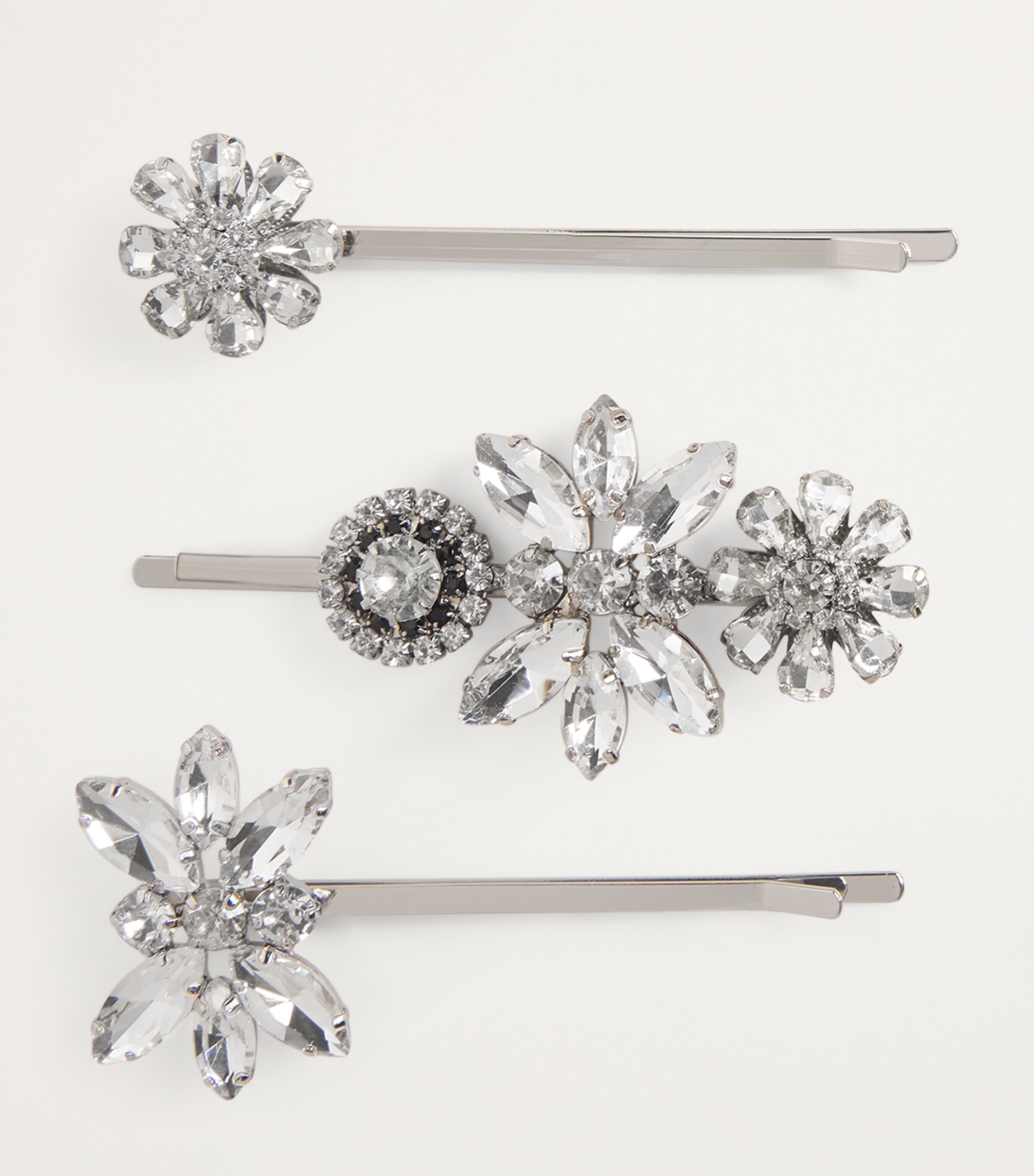 Zimmermann Embellished Crystal Hair Slides Silver/clear Image 2