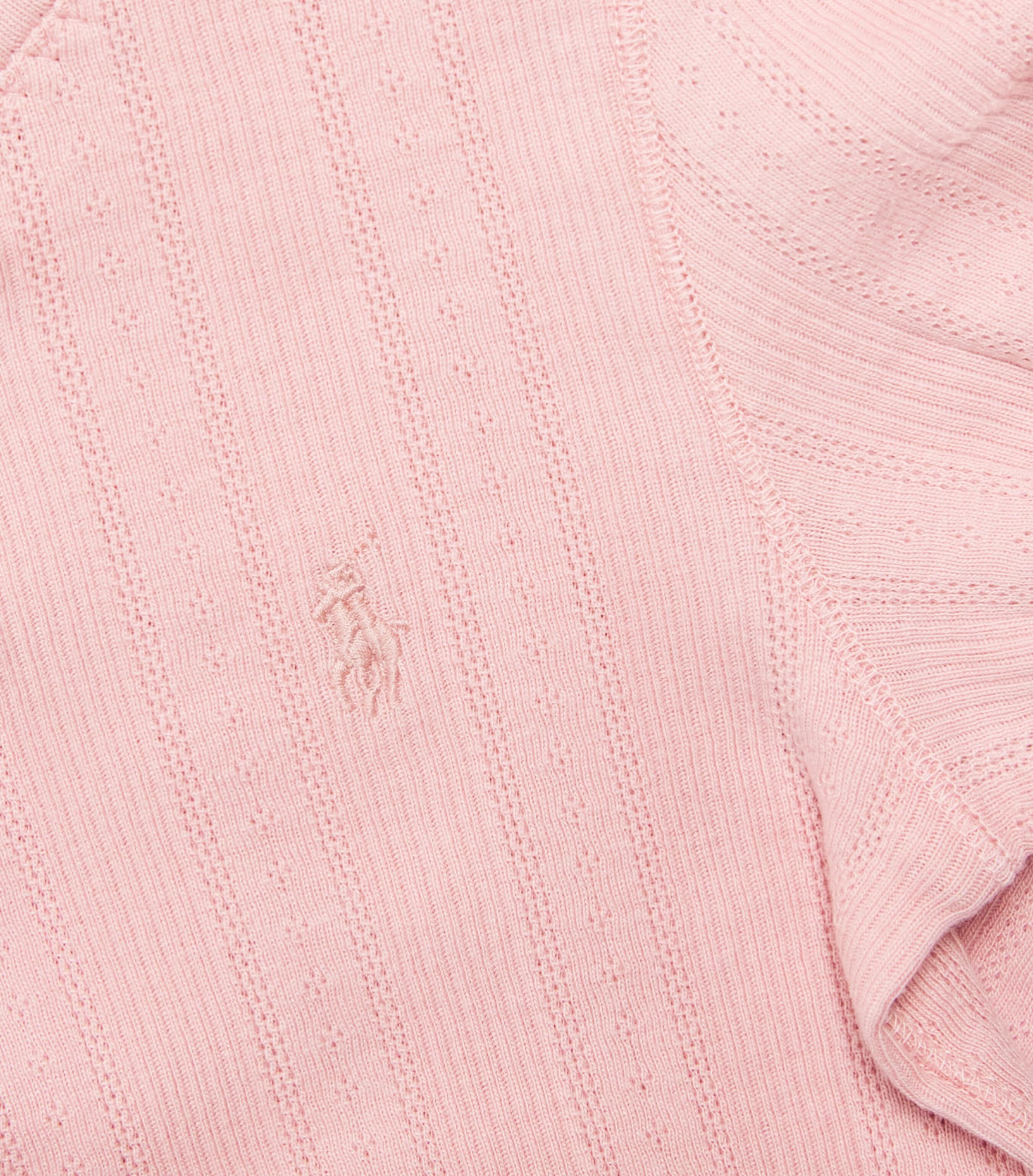 Ralph Lauren Kids Knitted Pointelle T-Shirt (2-7 Years) Adirondack Rose Image 3