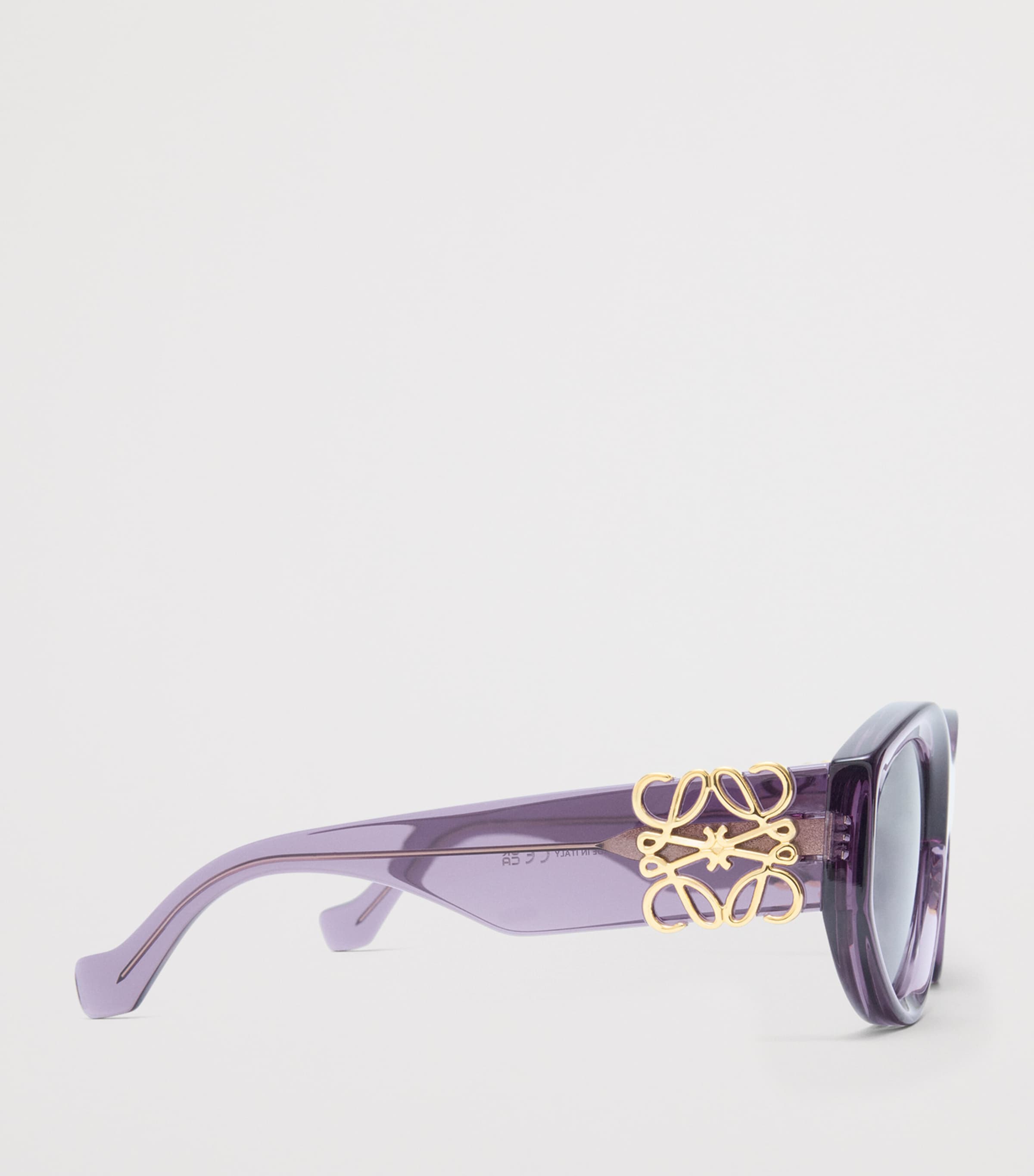 LOEWE Butterfly Maxi Anagram Sunglasses Transparent Purple Image 3