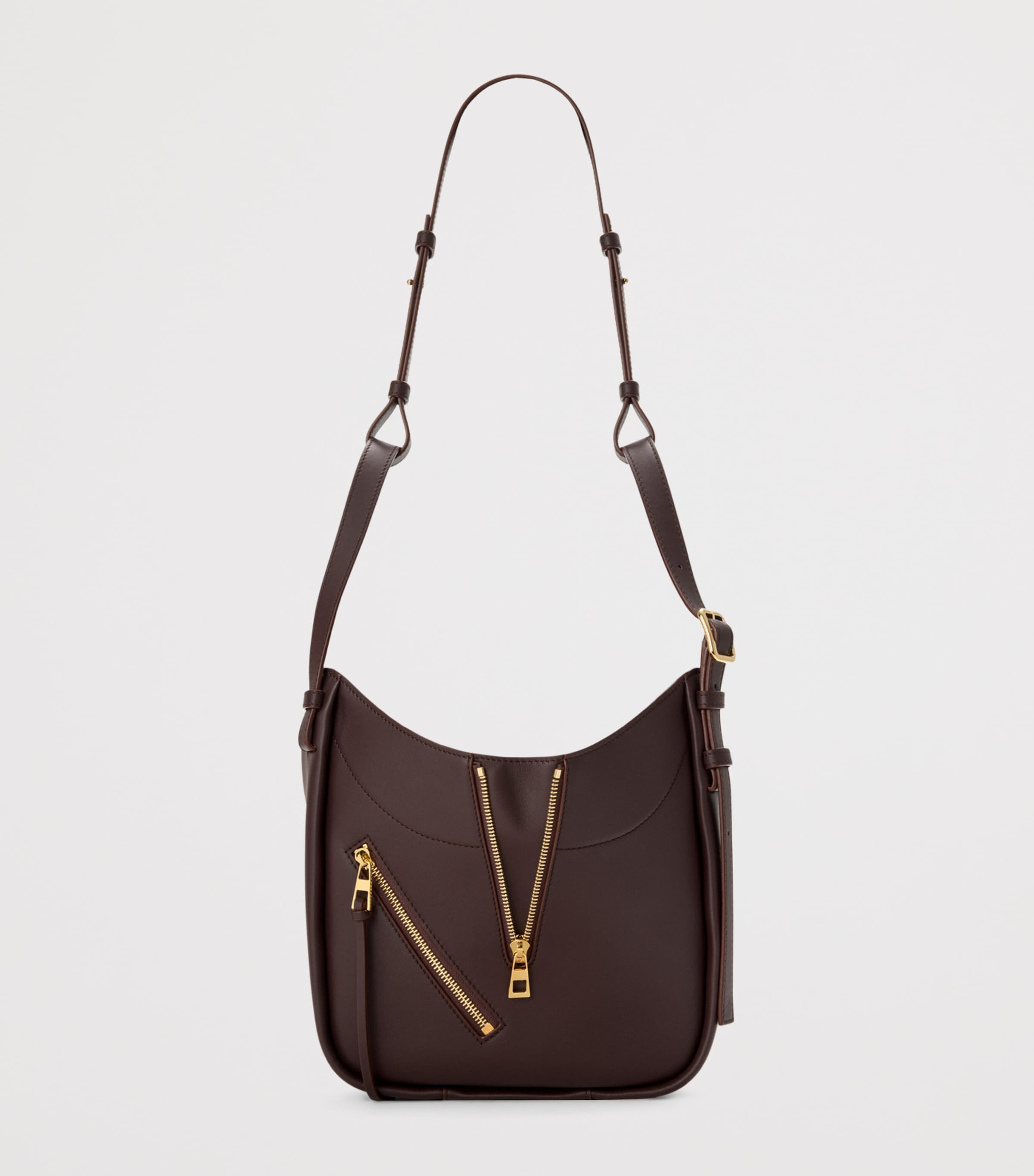 Calfskin Hammock Flip Tote Bag DARK CHESTNUT Image 6