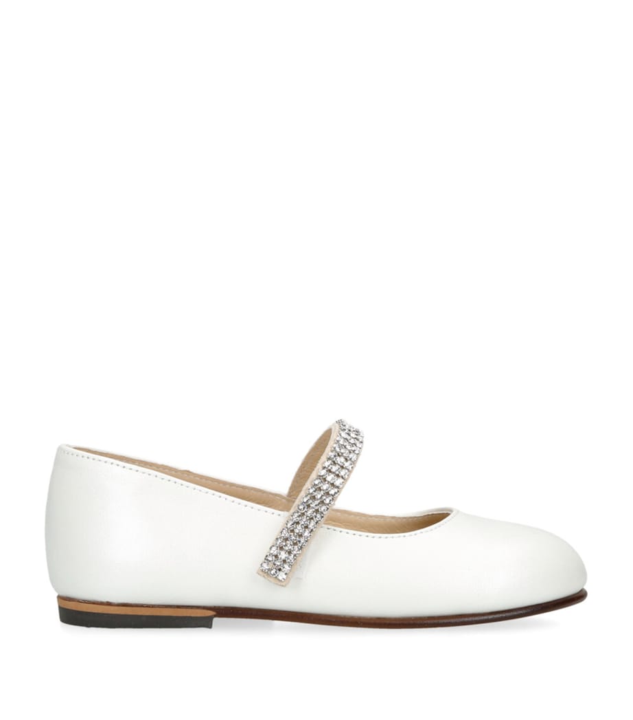 Crystal-Strap Ballet Flats CHAMPAGNE Image 1