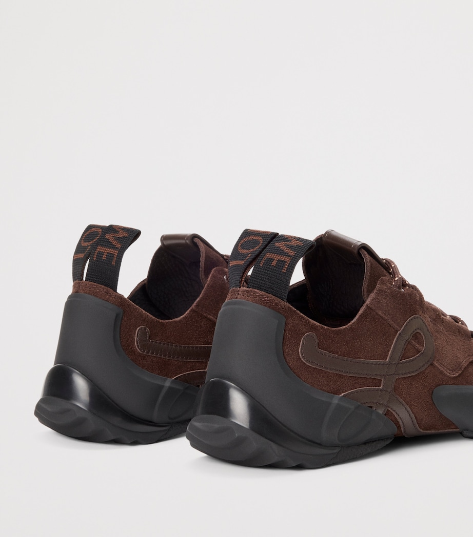 Split Leather Grip Sneakers DARK BROWN Image 5