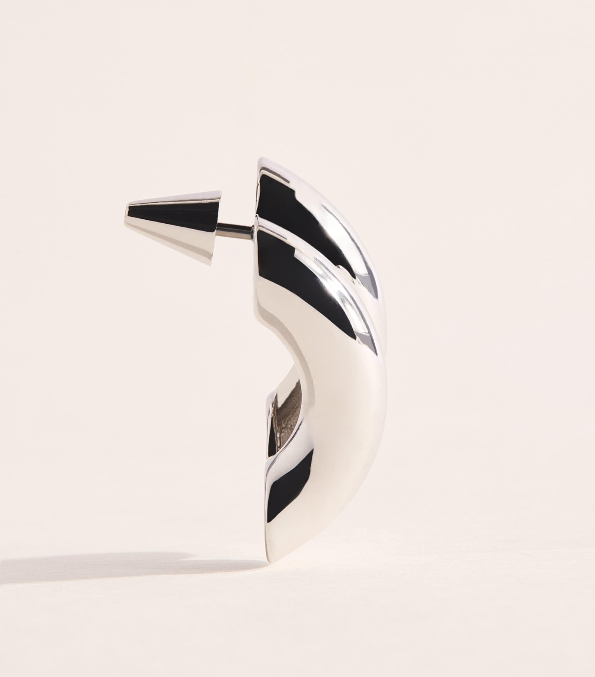 Eddie Borgo Silver-Plated Torsade Stud Earrings Silver Image 3