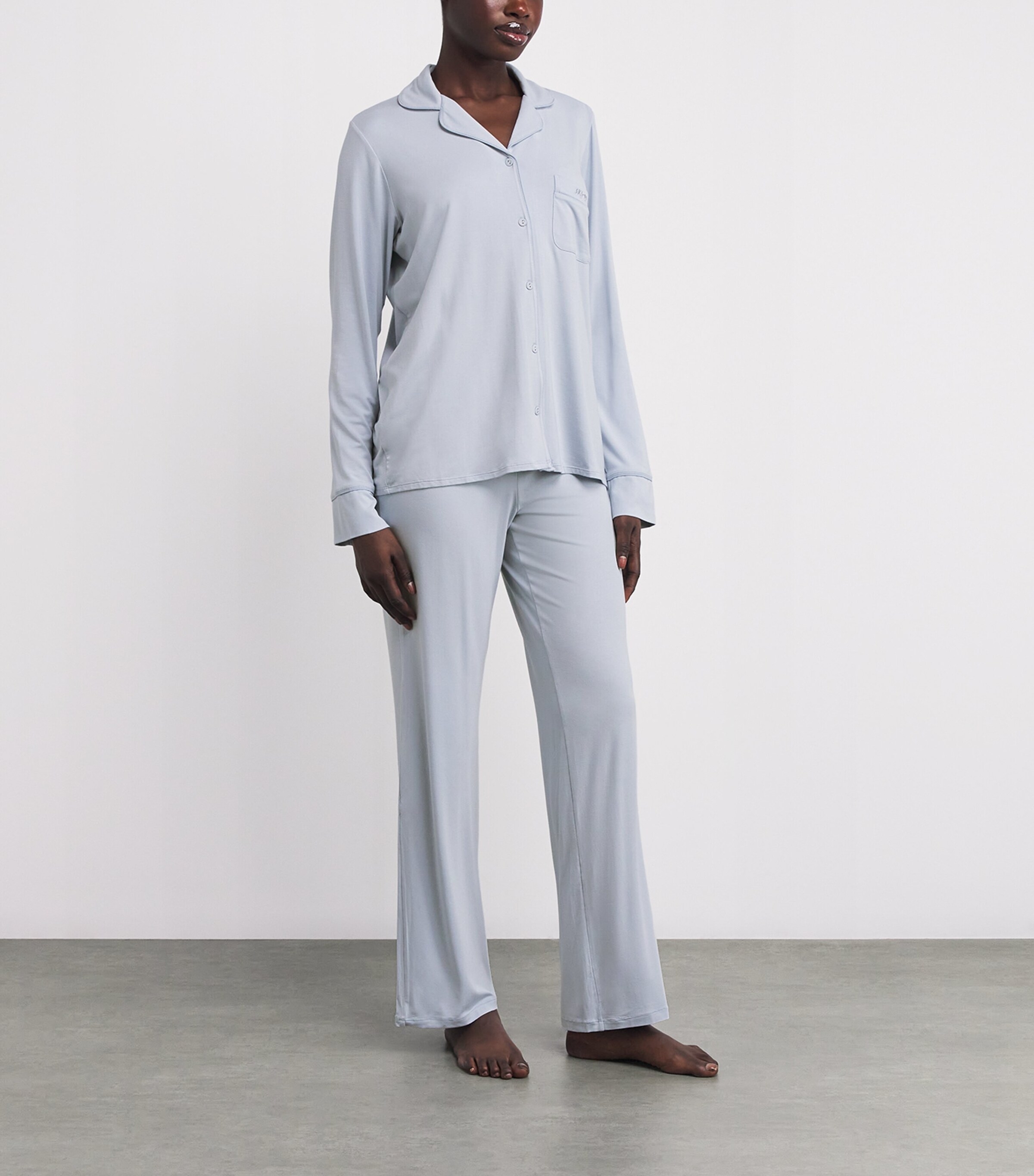 Modal-Blend Long-Sleeve Pyjama Set ZEN BLUE Image 2
