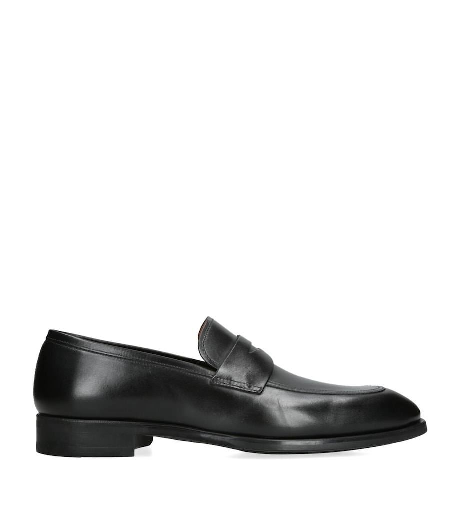 Leather Madison Penny Loafers BLACK Image 1