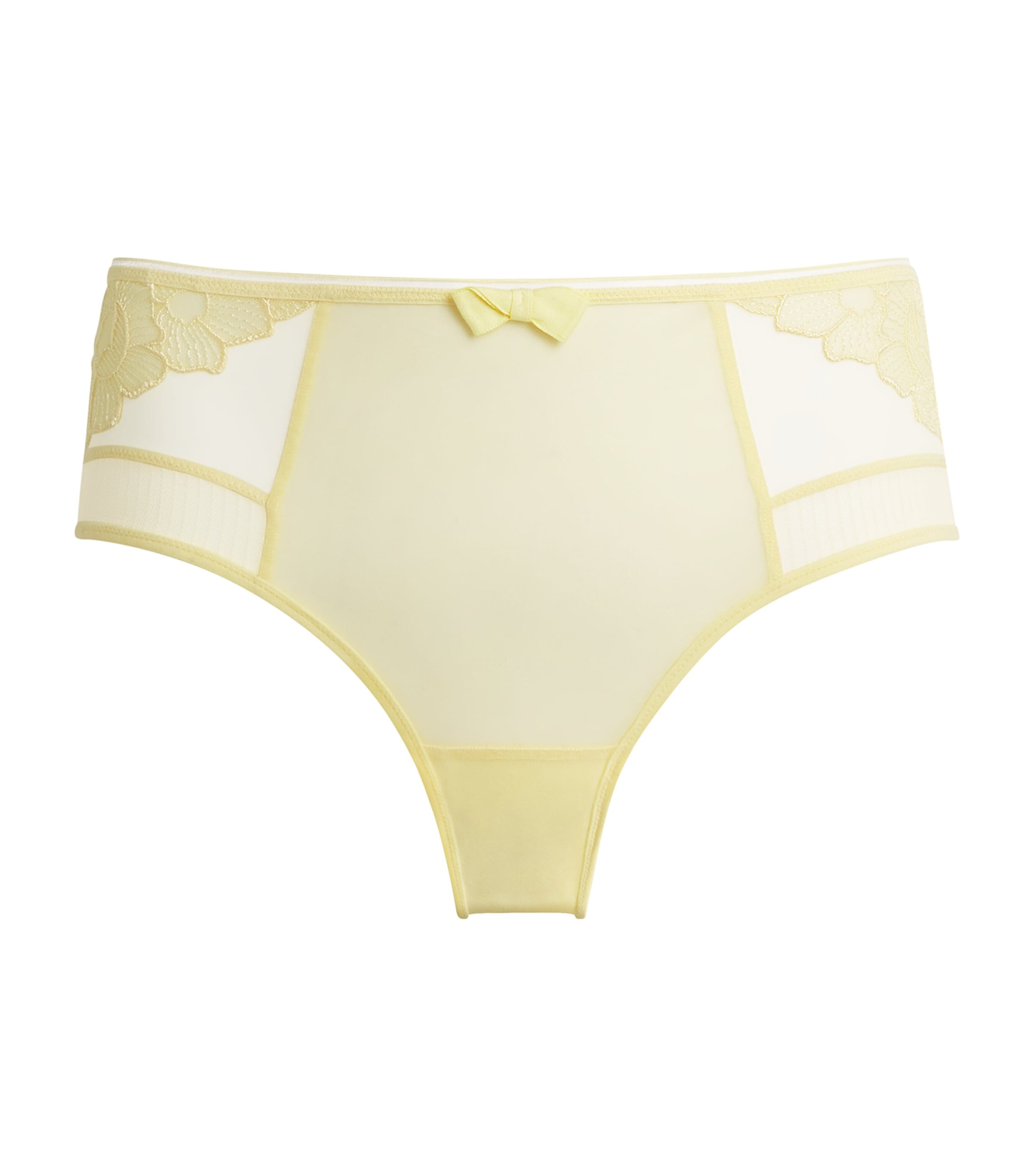 Maison Lejaby Embroidered Intuition Boxer Briefs In Yellow