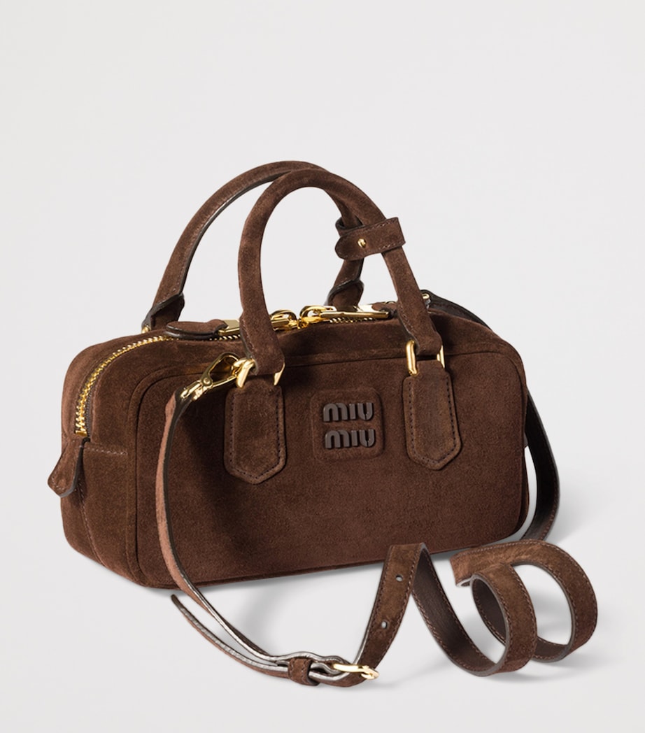 Suede Arcadie Top-Handle Bag F0003 Image 3