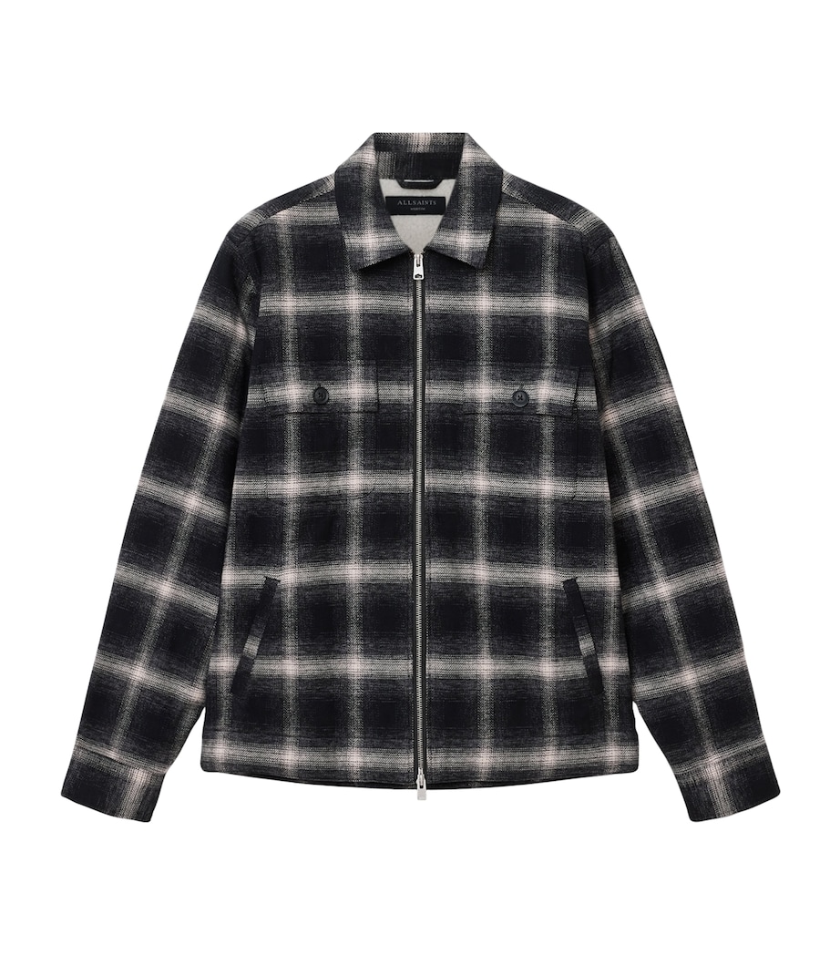 Organic Cotton Check Bayo Jacket BLACK Image 1
