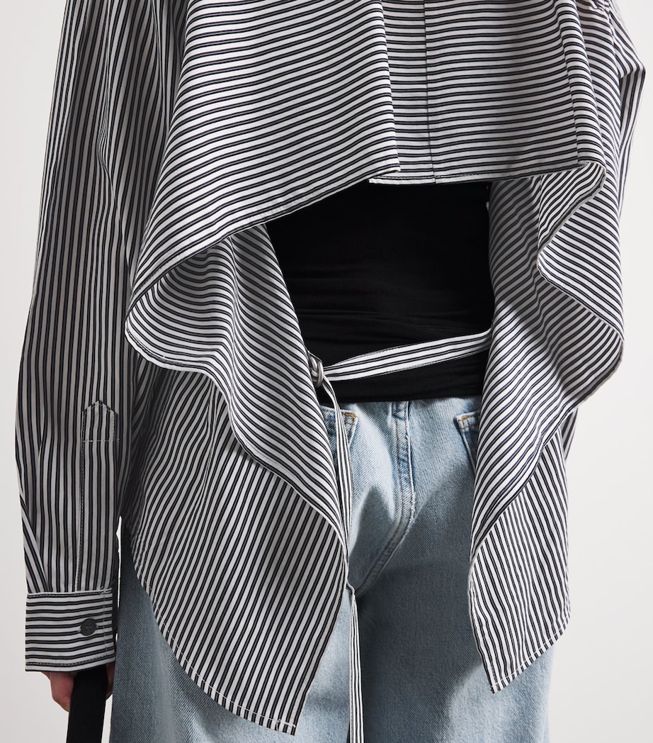 AGOLDE Womens Theo Denim Shirt Solene Stripe Image 3