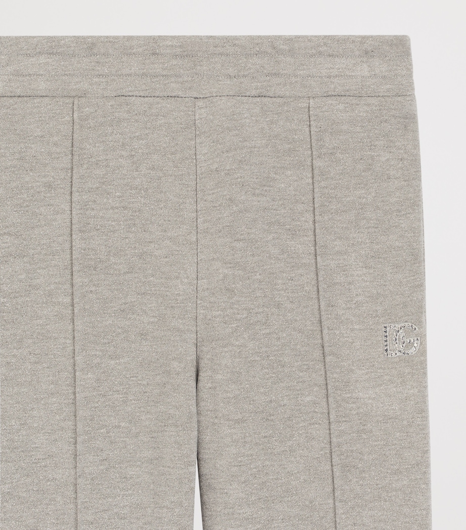 Dolce&Gabbana Kids Logo Wide-Leg Sweatpants (8-12+ Years) Silver Image 3