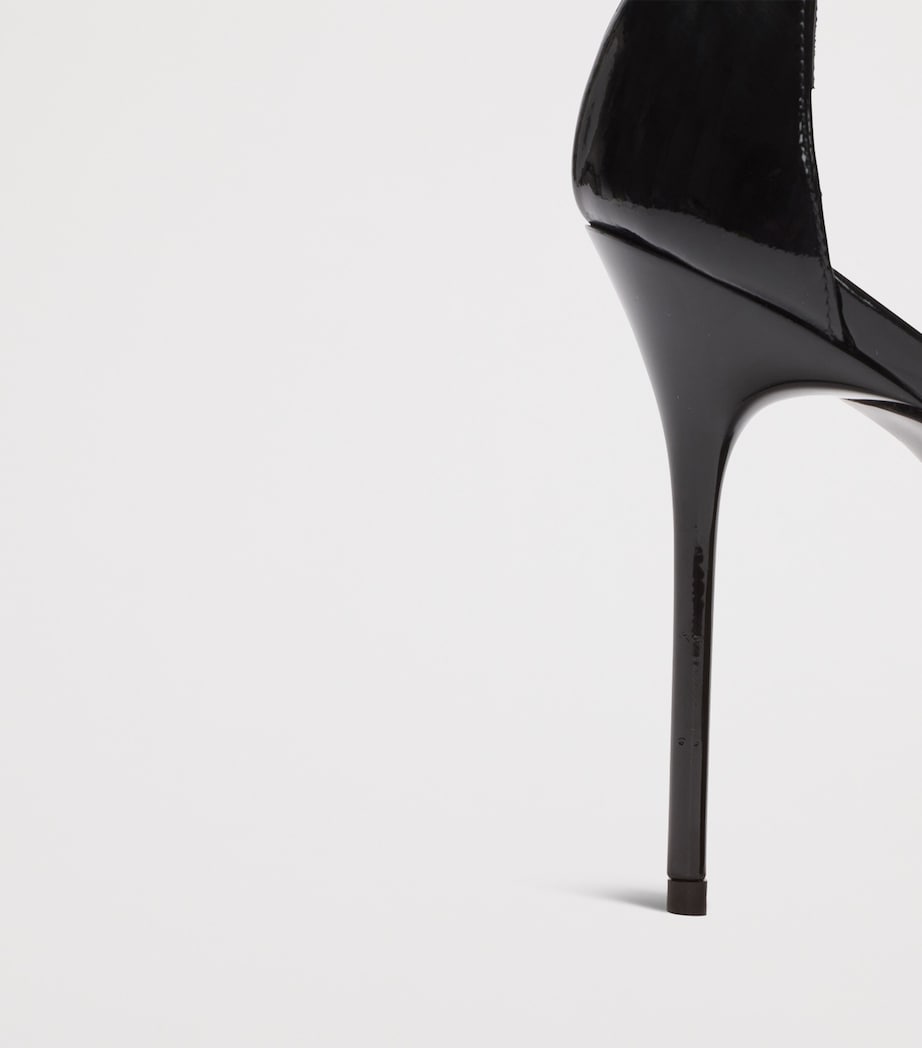 Leather Sync Heeled Mules 95 0PA NOIR Image 4