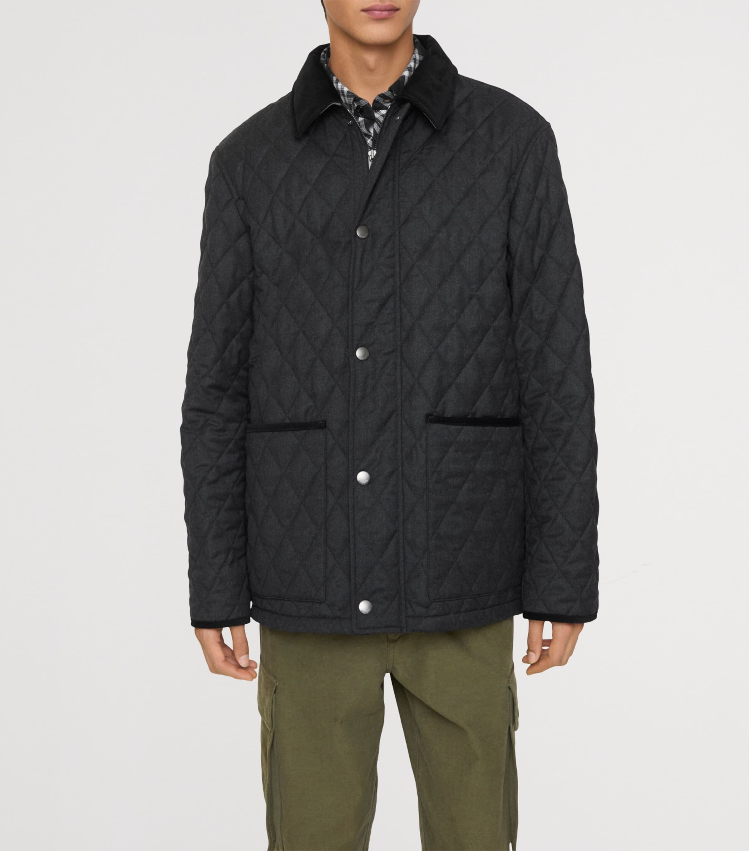 Burberry Mens Quilted Barn Jacket Black Image 4