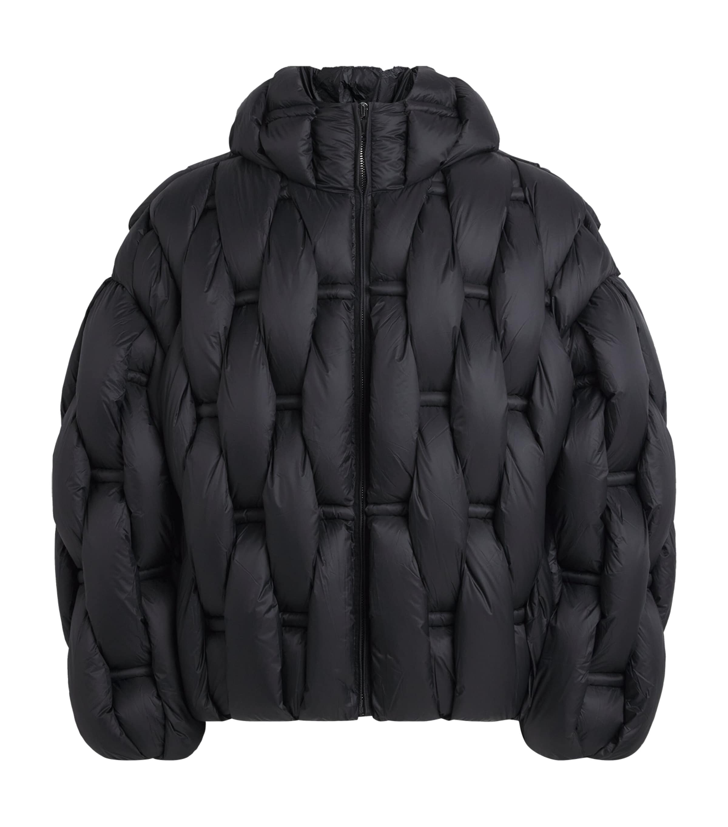 3D Down-Filled Woven Puffer Jacket 14 BLACK Image 1