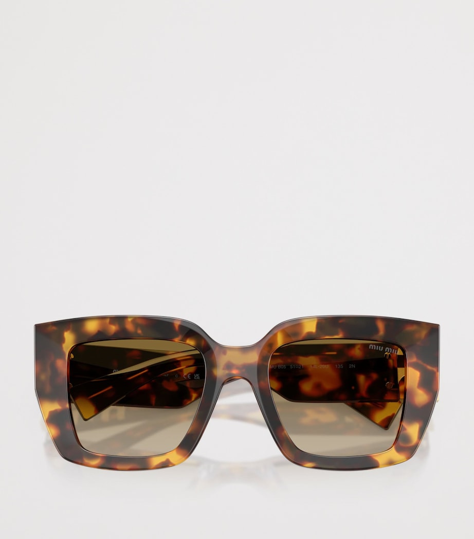 Miu Miu Tortoiseshell Square MU B05S Sunglasses Brown Image 5