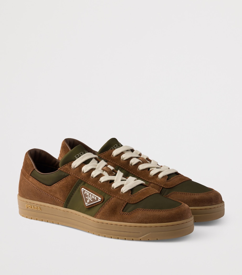 Suede and Re-Nylon Downtown Sneakers F0M36 Image 2