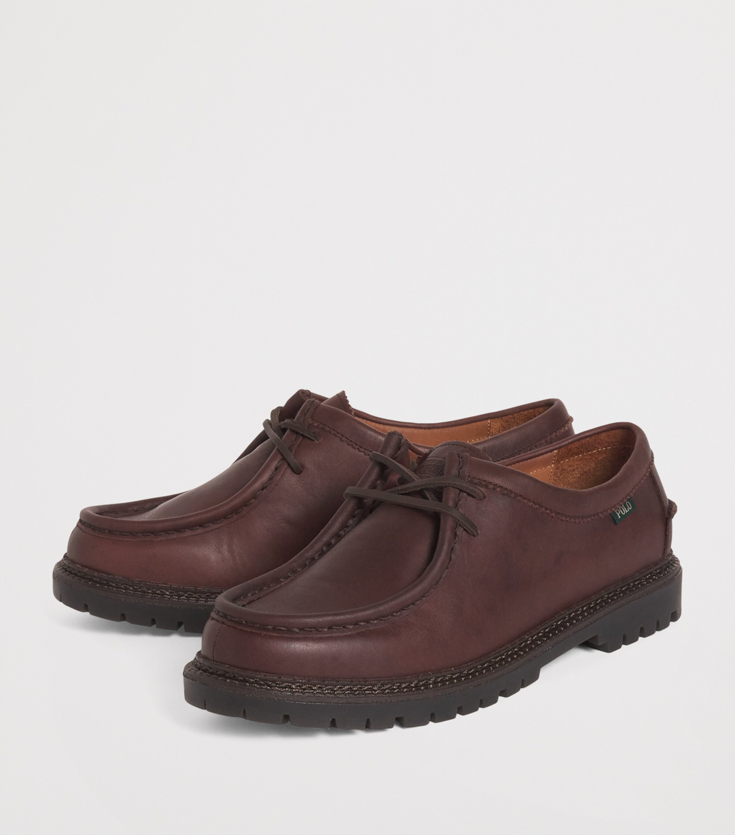 Oiled Leather Moc-Toe Jett Shoes 002 DARK BROWN Image 3