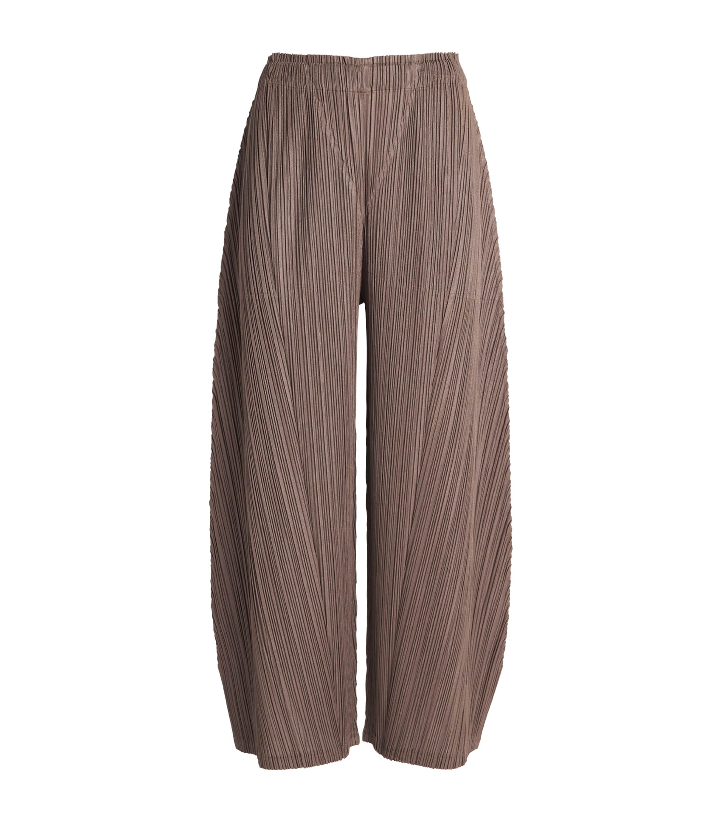 Pleats Please Issey Miyake Womens Thicker Bottoms 2 Trousers Brown Image 1