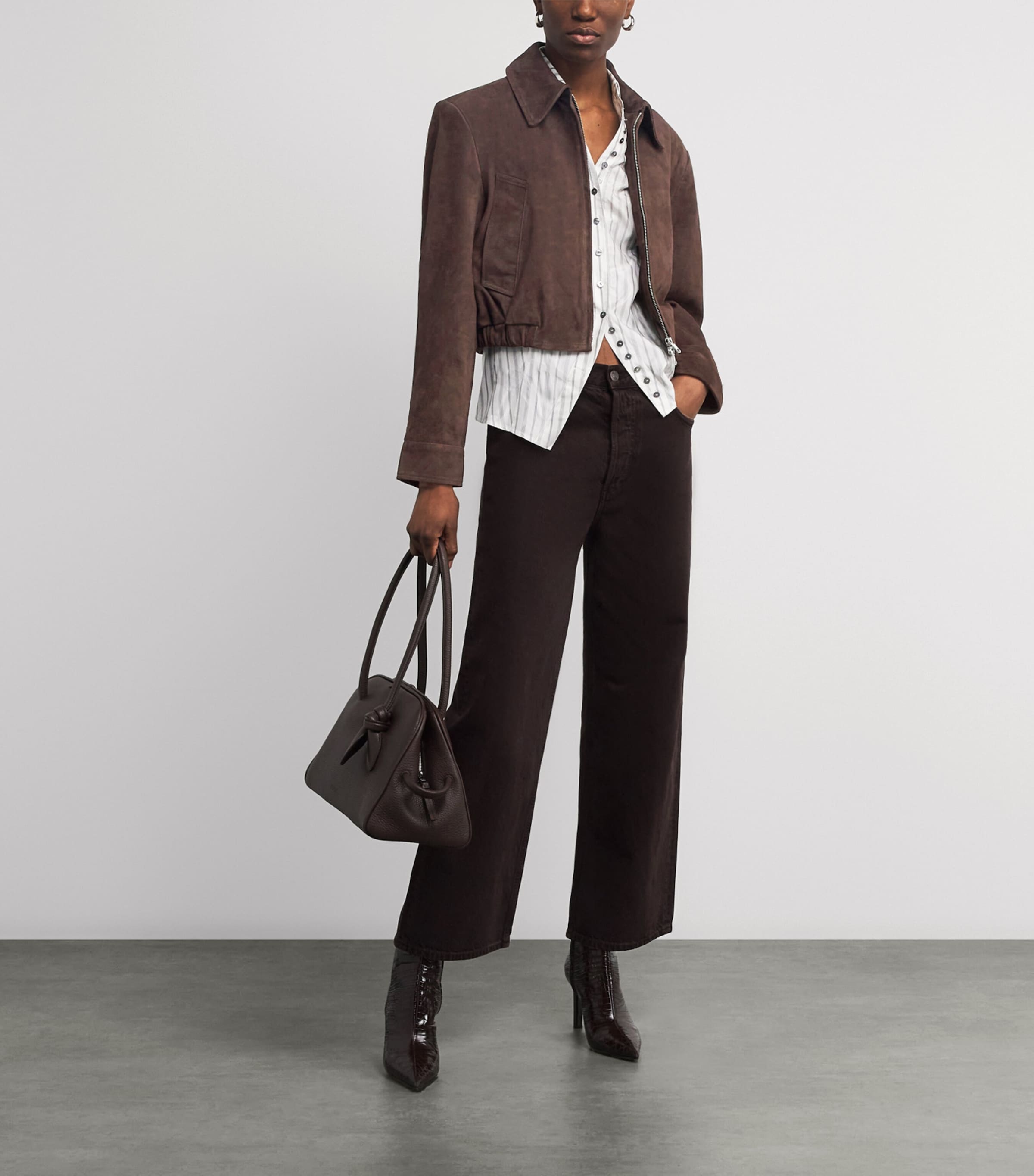 Suede Nahla Cropped Jacket ROTO Image 2