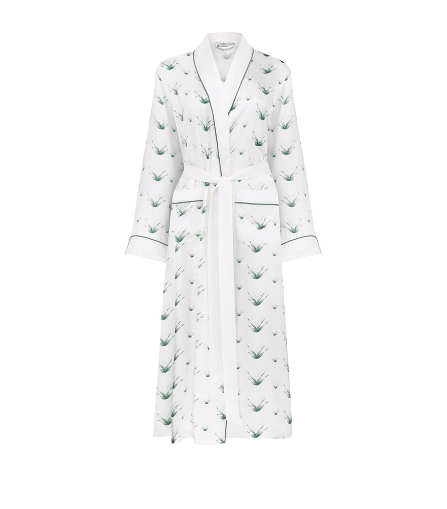 Gingerlily x Memo Press Silk Lily Of The Valley Robe (Large) Green/white Image 1