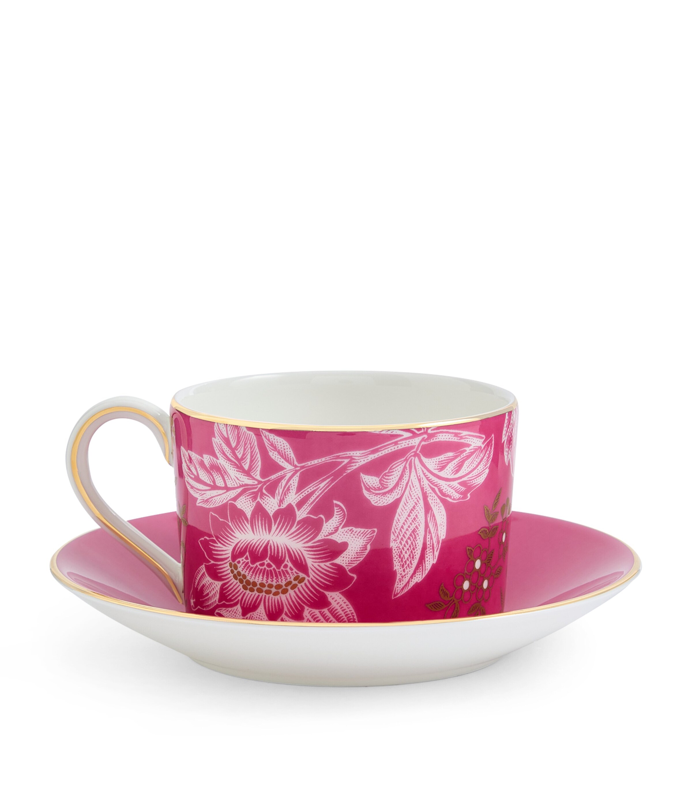 Wonderlust Pink Tonquin Teacup and Saucer PINK Image 3