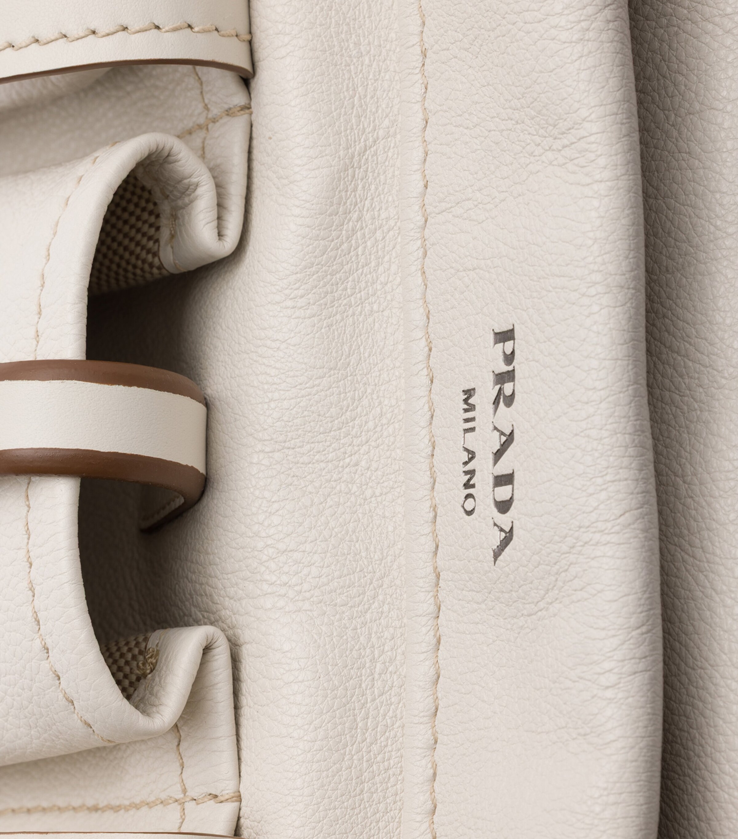 Prada Large Leather Route Tote Bag Neutral Image 5