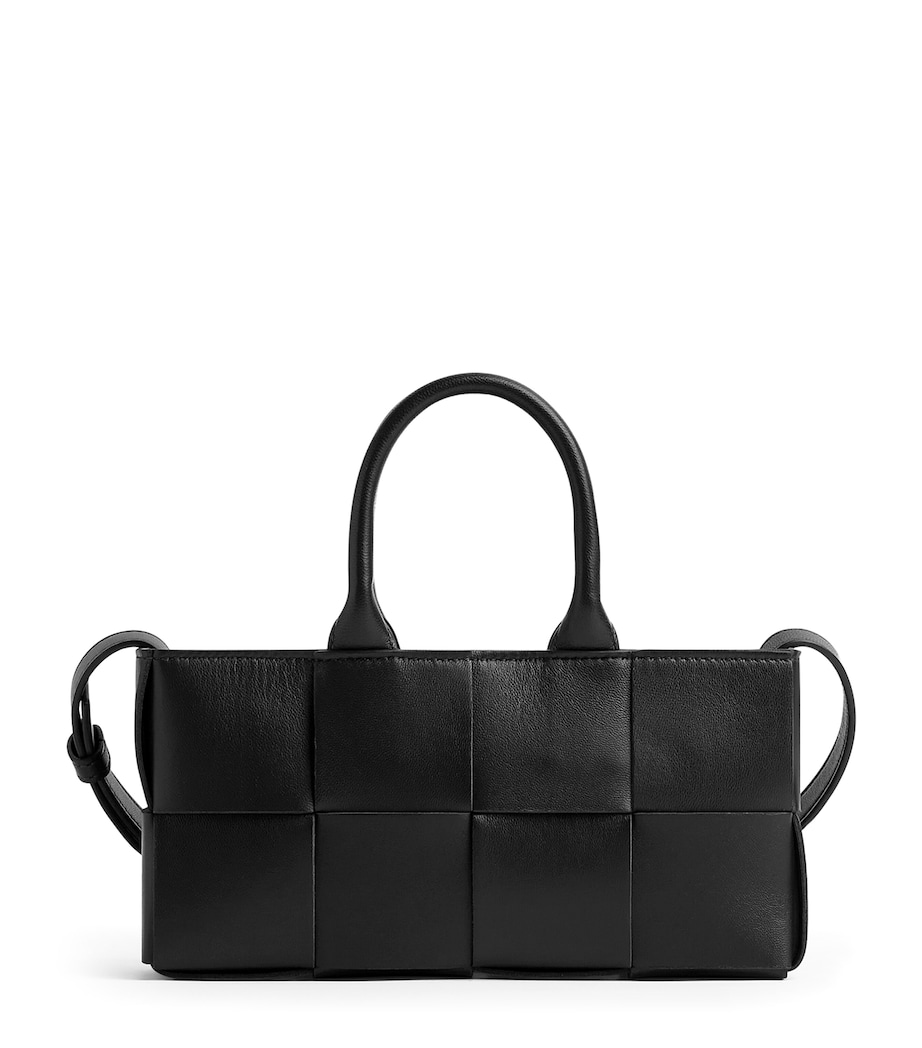 Bottega Veneta Mini Leather East-West Arco Top-Handle Bag Image 1