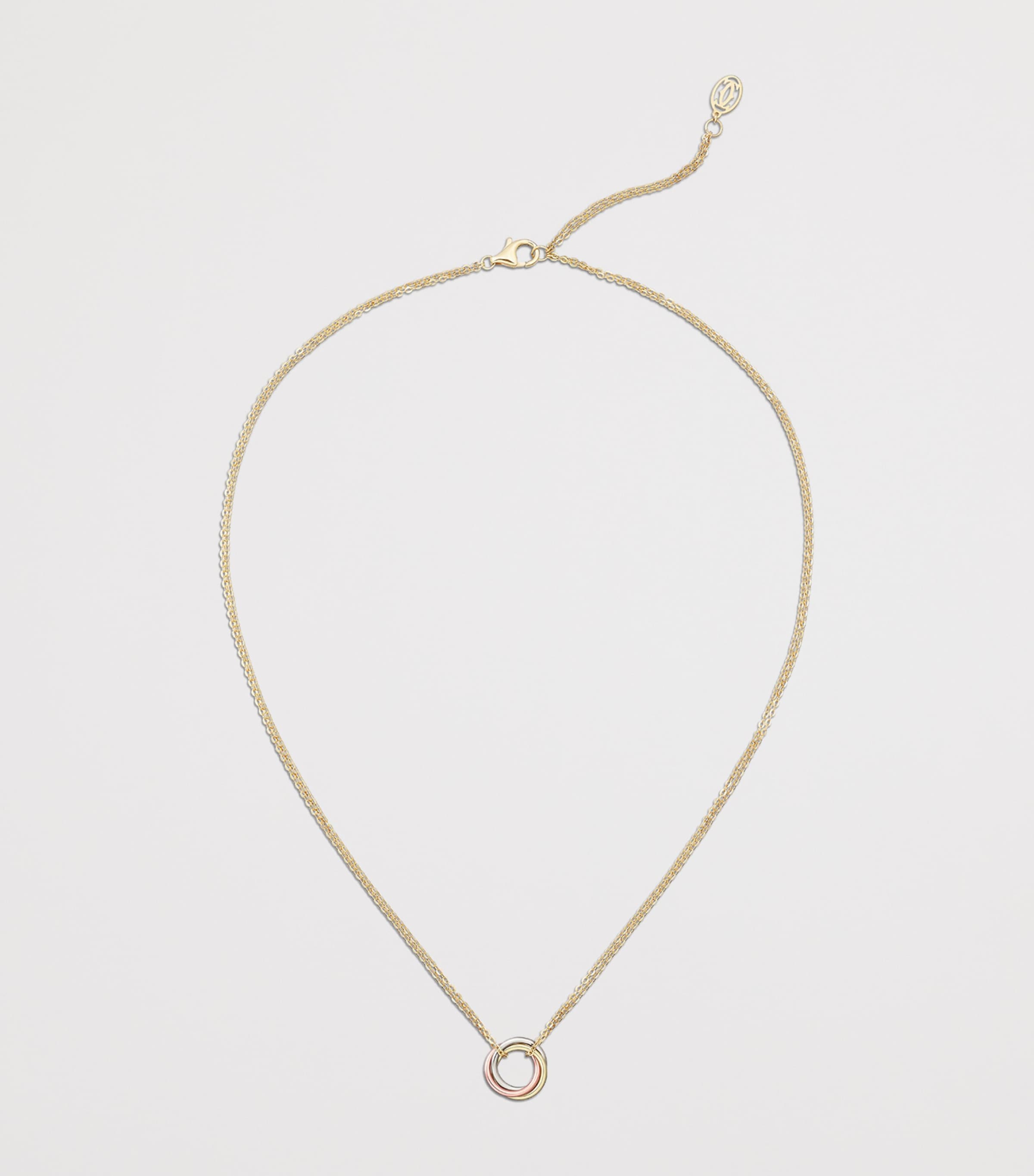 Mini Mixed Gold Trinity Necklace MIXED GOLD Image 3