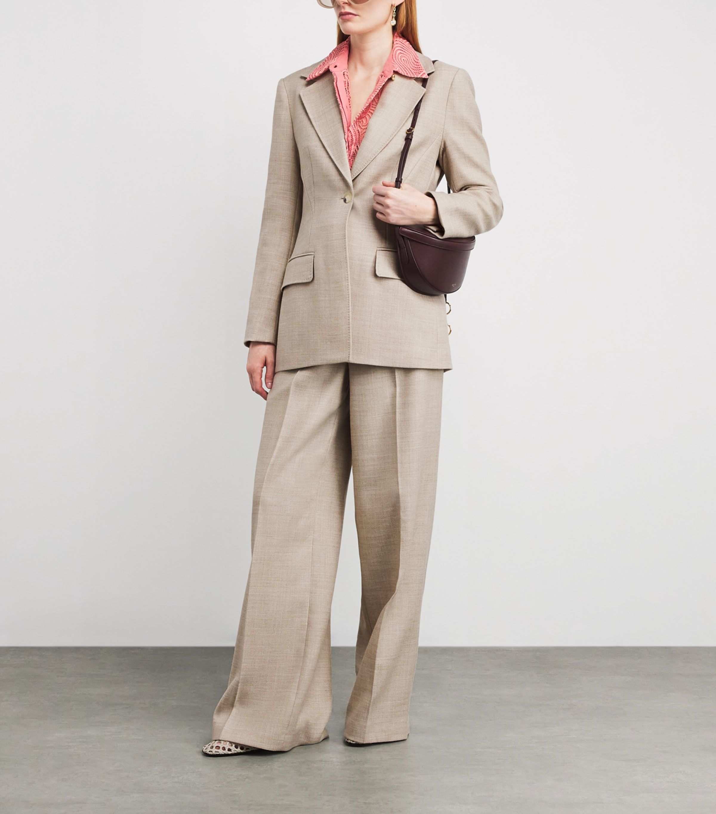 Virgin Wool Fallon Blazer POWDER MELANGE Image 2