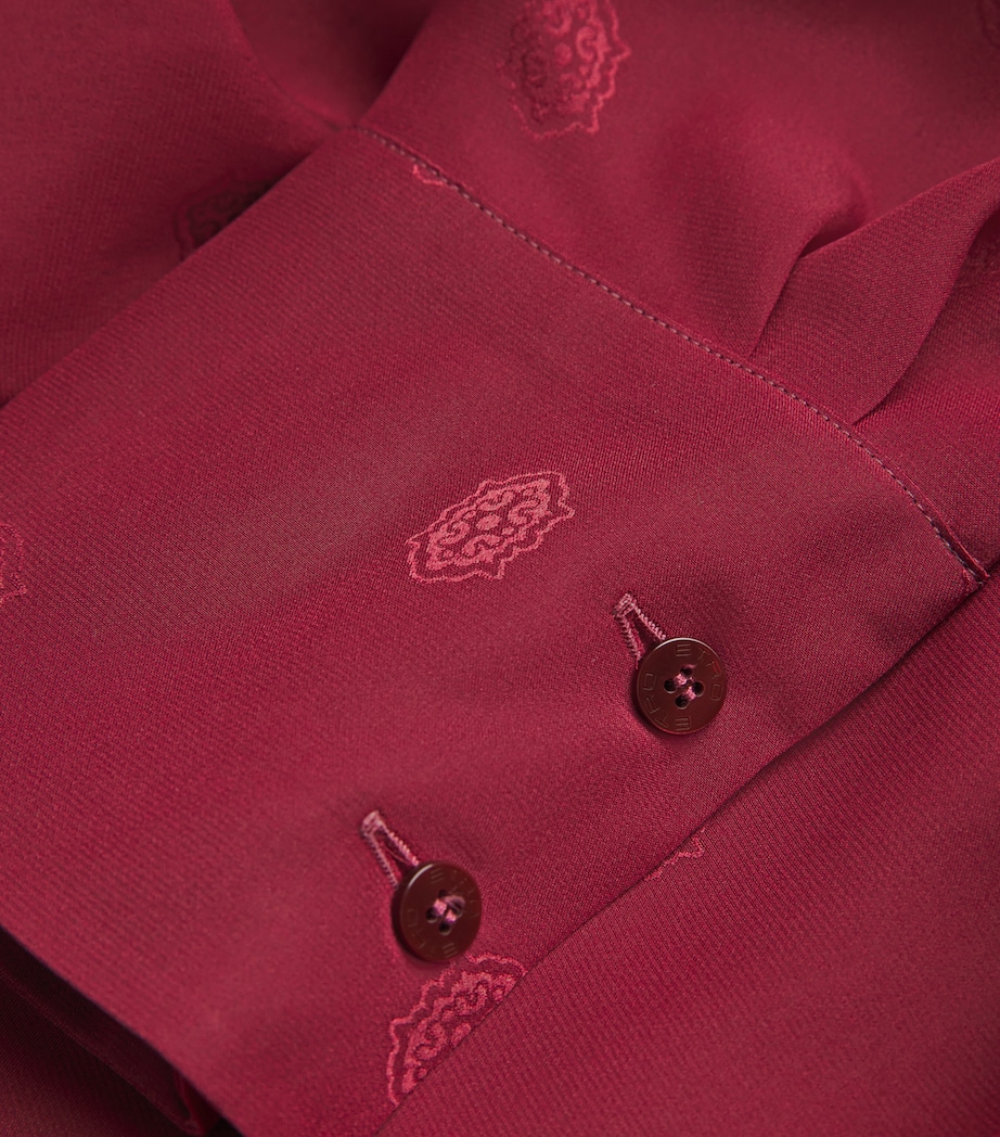 Silk Tie-Neck Blouse R0368 Image 5