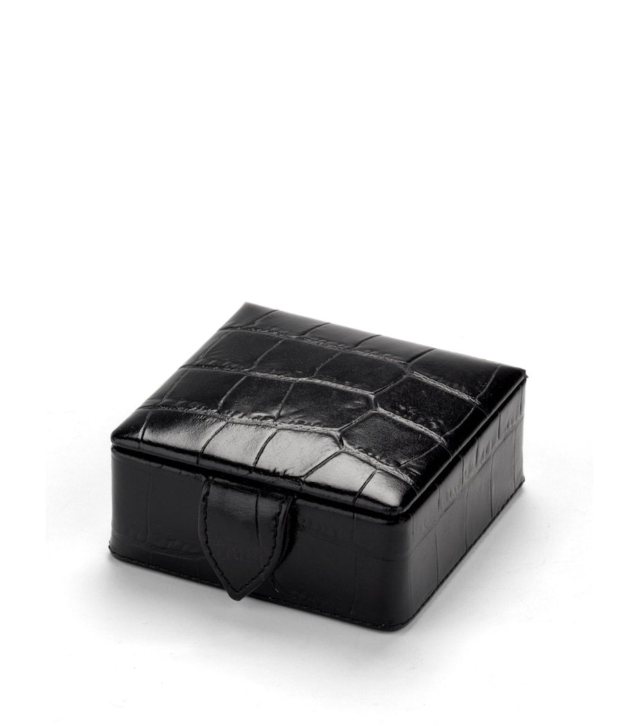 Small Leather Stud Box BLACK Image 2