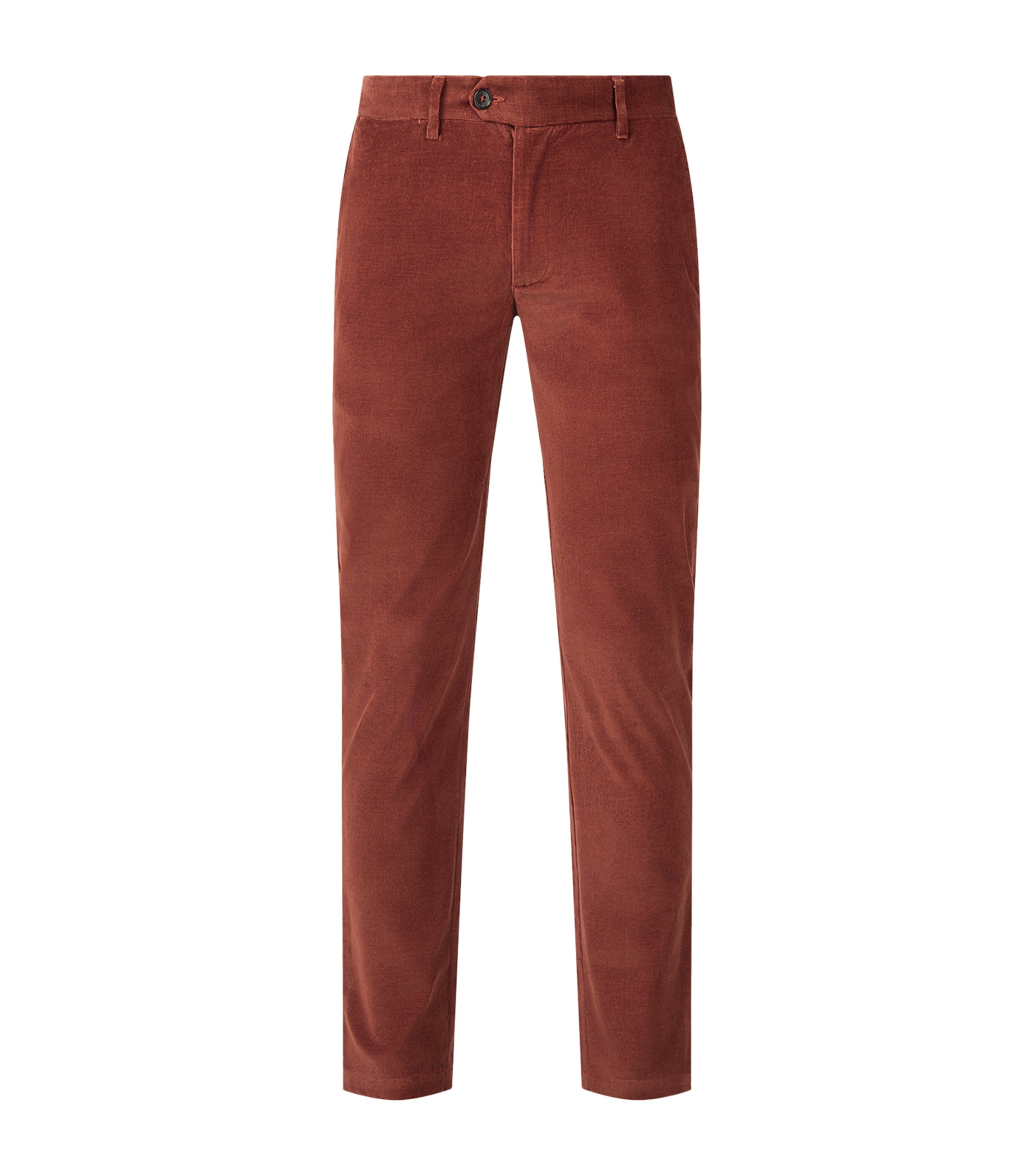 Isaia Stretch-cotton Chinos In Red