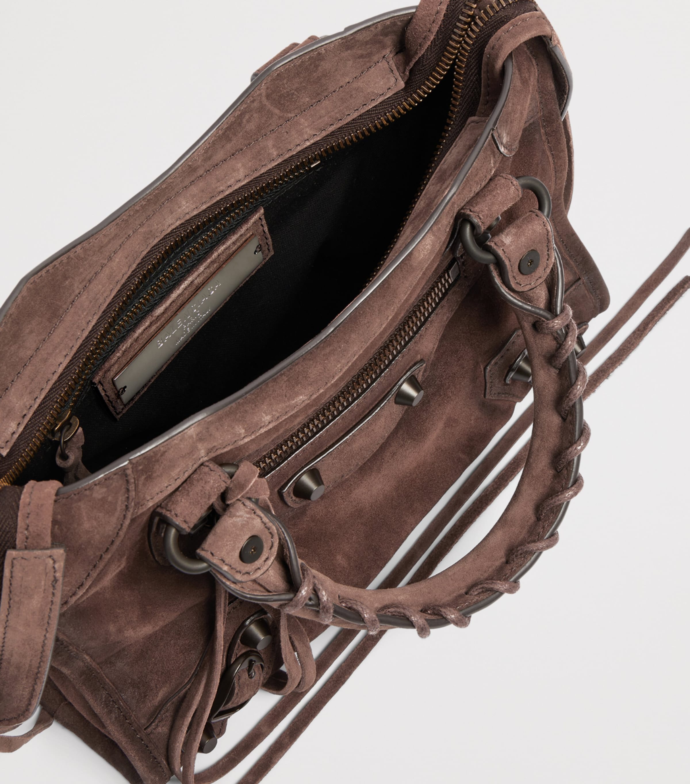 Balenciaga Mini Suede Le City Top-Handle Bag Image 5