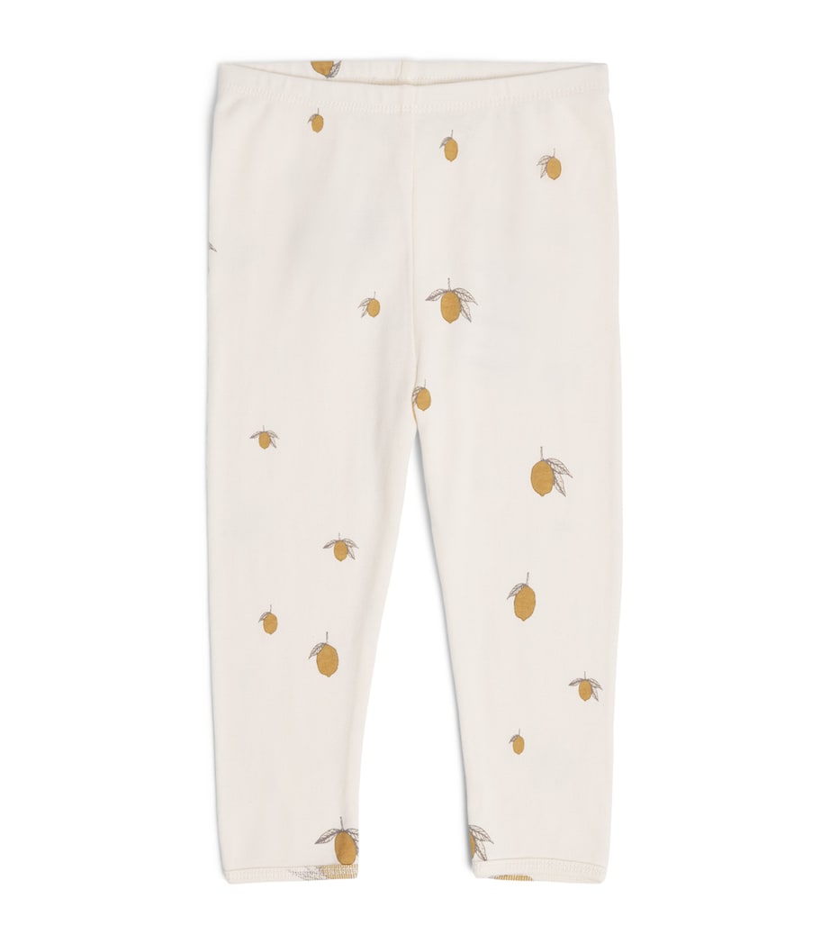 KONGES SLOJD Organic Cotton Lemon Leggings (0-24 Months) Image 1