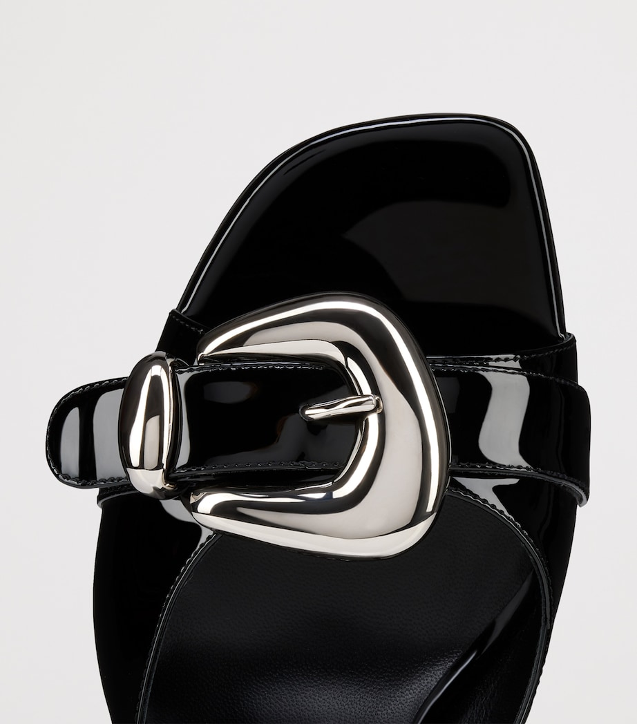 Minny Leather Heeled Mules 70 B439 Image 3