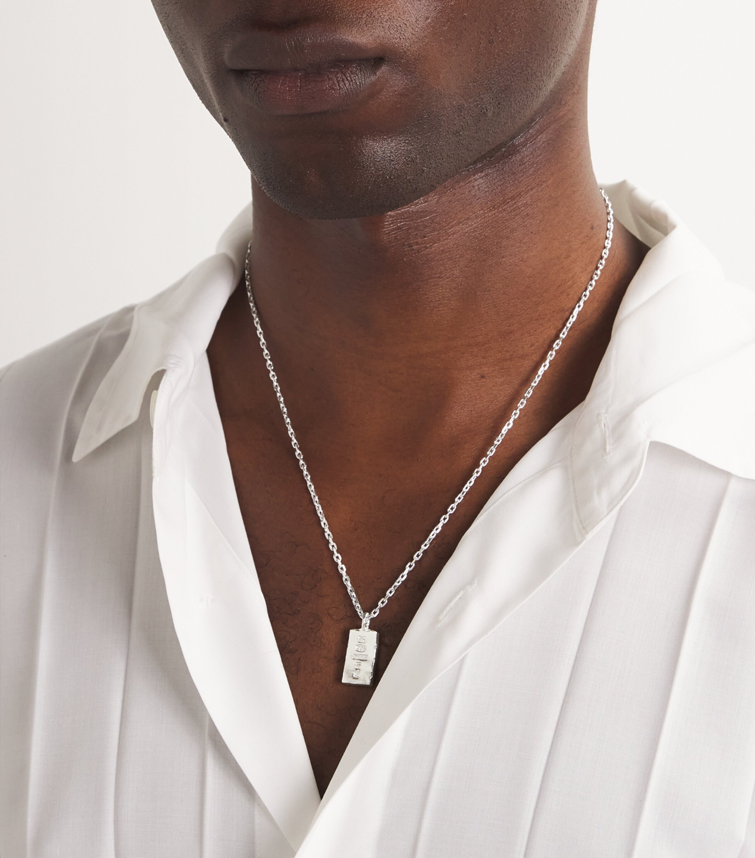 THE OUZE Sterling Silver Hallmark Necklace Silver Image 2