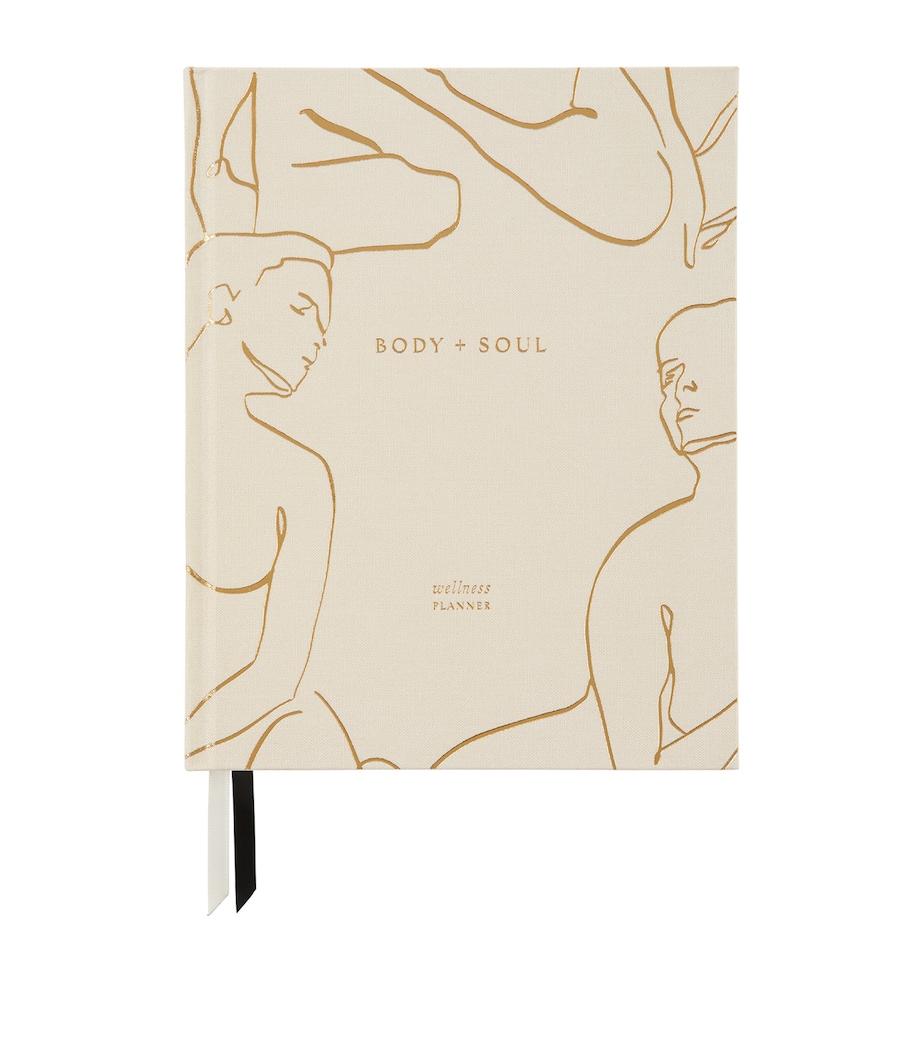 Blush and Gold Body + Soul Wellness Journal & Planner Ivory/beige, Gold Image 1