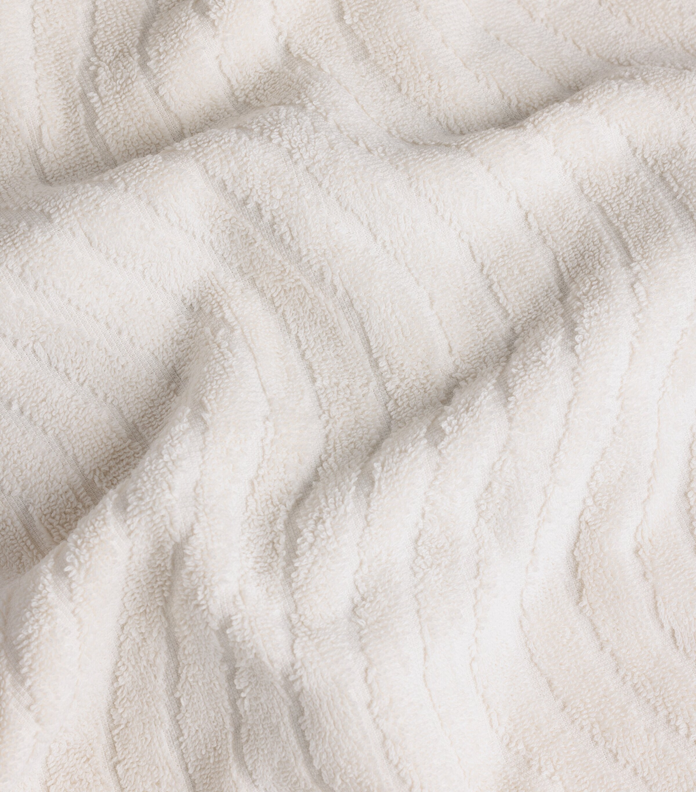 BAINA Organic Cotton Virginia Hand Towel (38cm x 80cm) Ivory Image 4