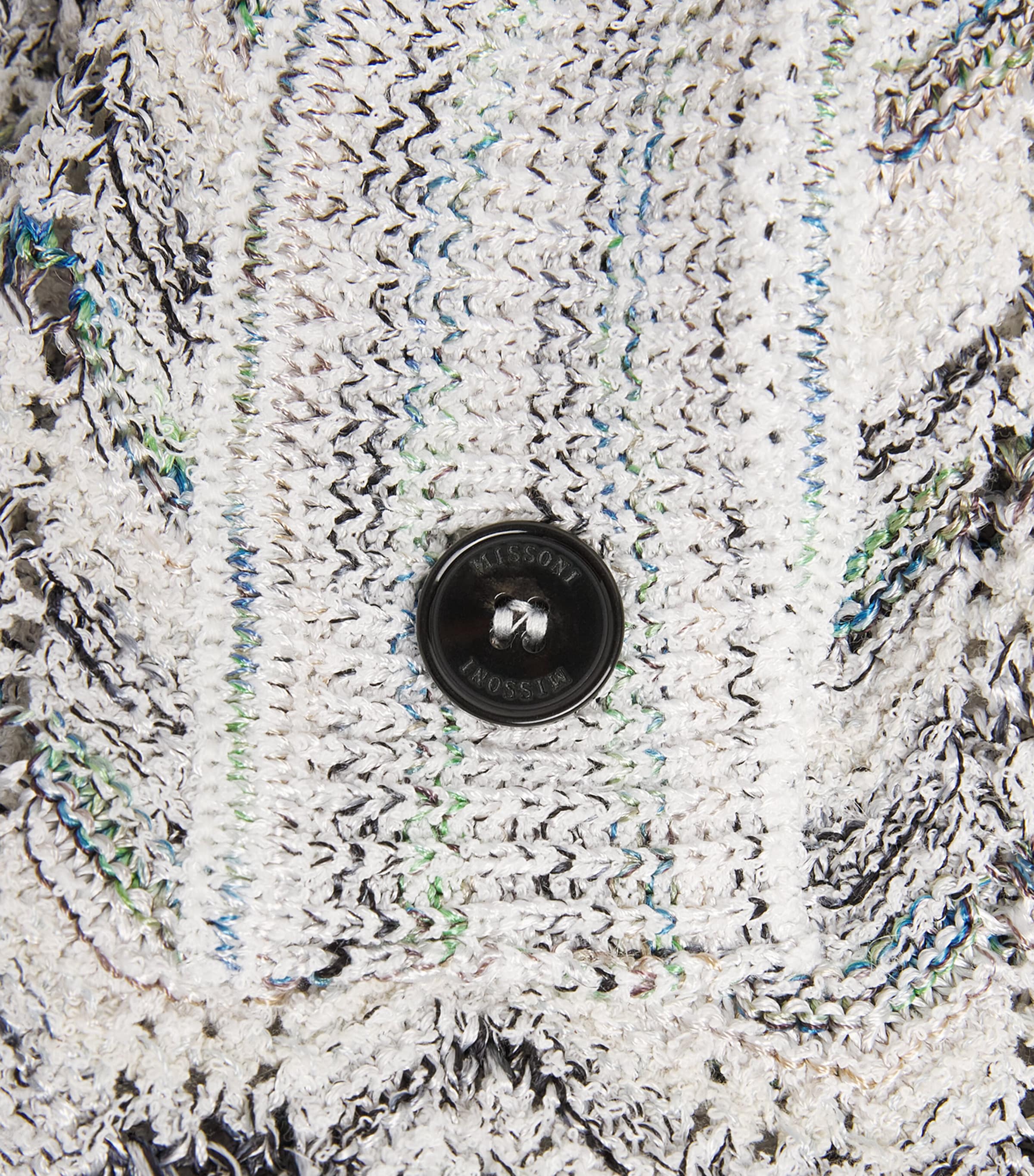 Missoni Womens Relaxed Zigzag Sweater Wht W Grn N Bl Image 6