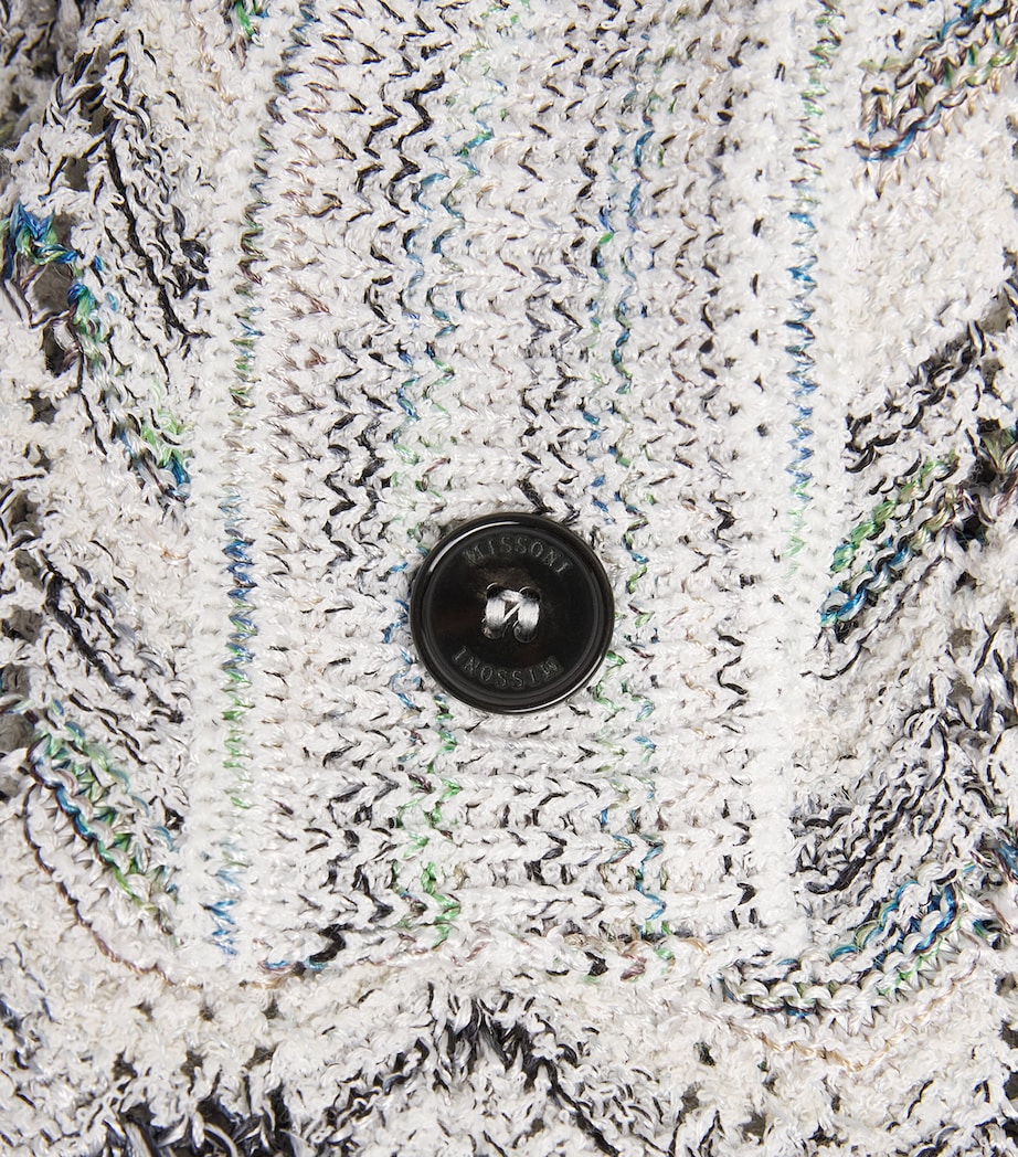 Missoni Womens Relaxed Zigzag Sweater Wht W Grn N Bl Image 6