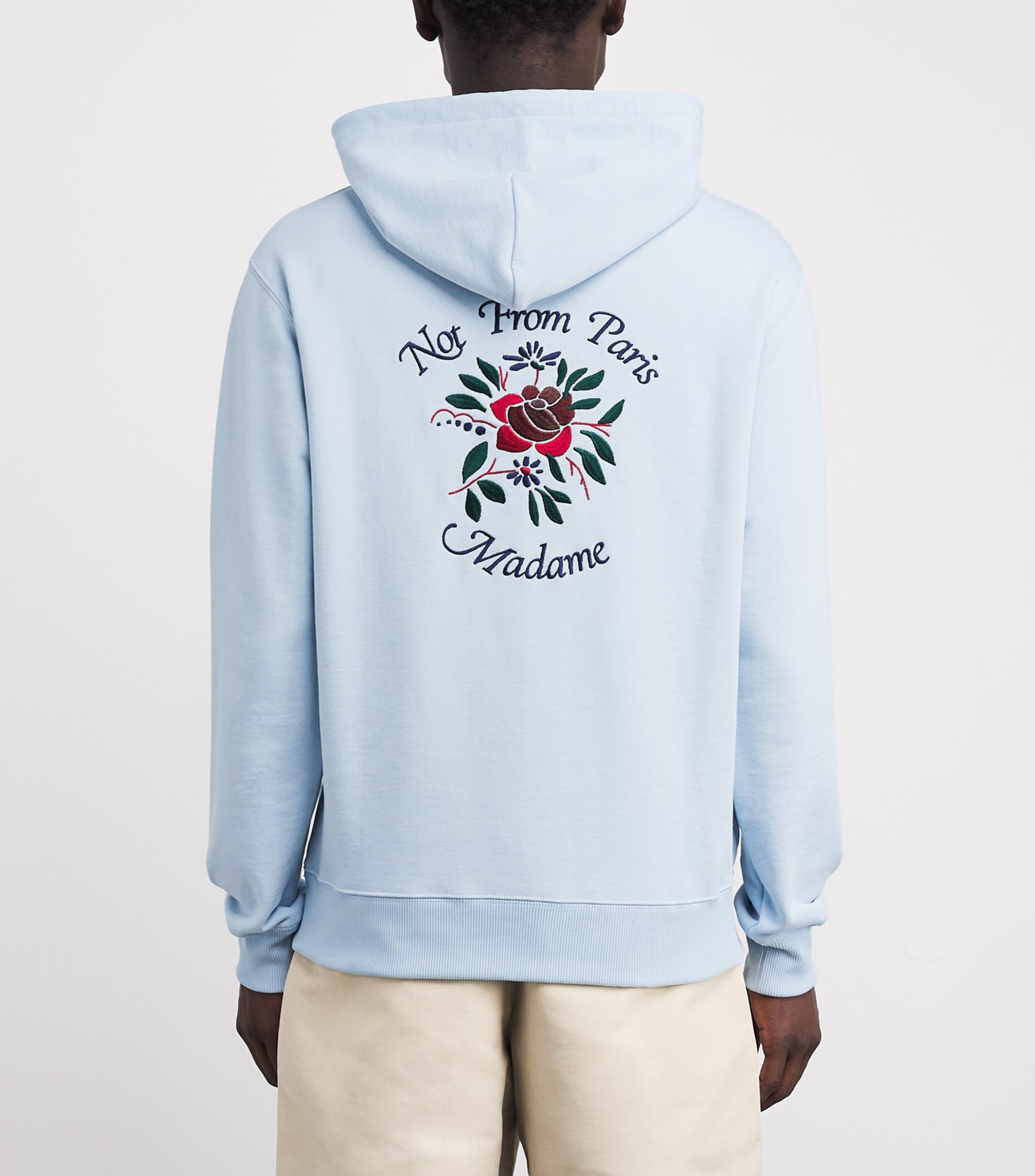 Cotton Rose Slogan Hoodie LIGHT BLUE Image 4