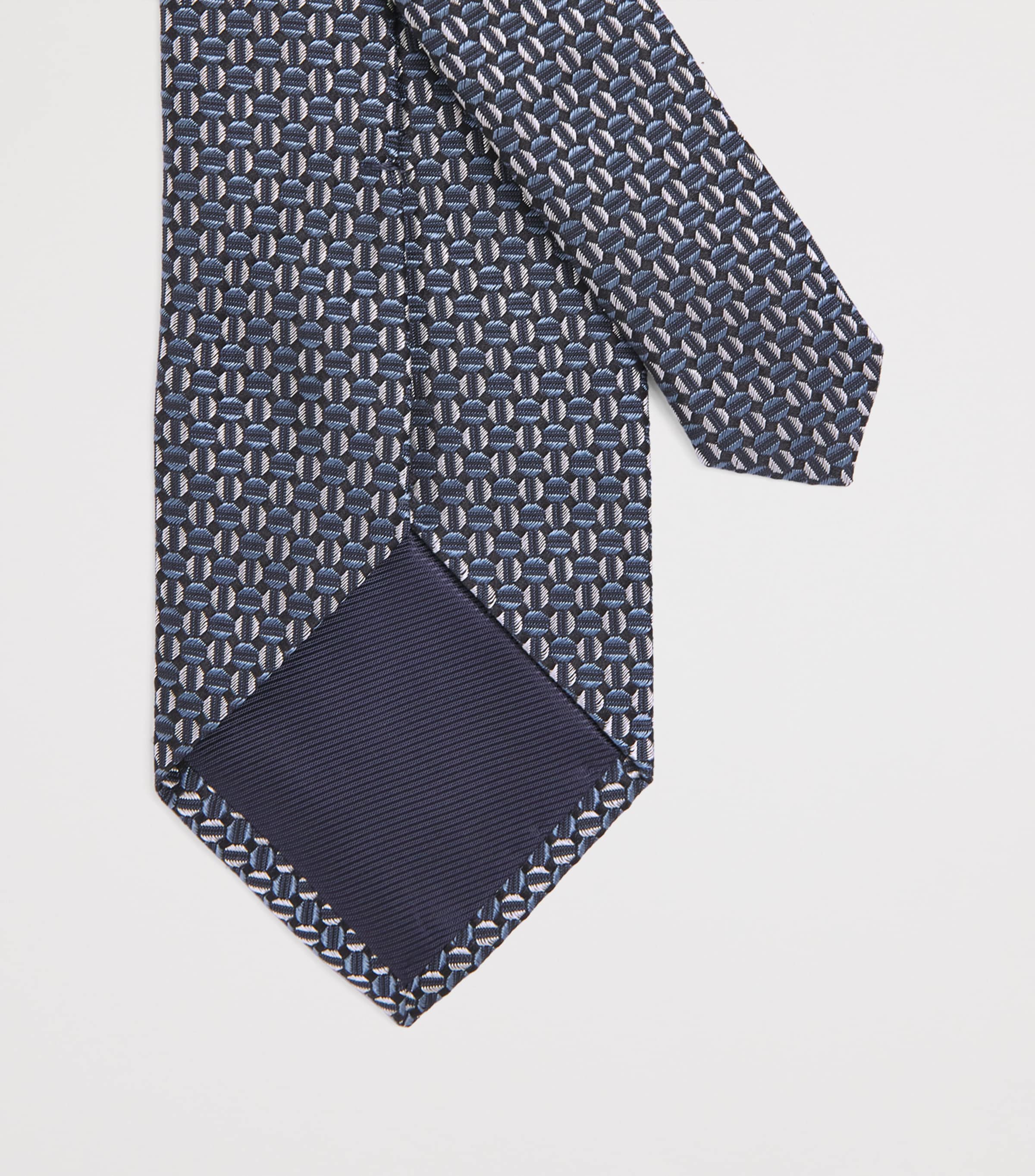 Pal Zileri Silk Geometric Jacquard Tie Blue Image 3