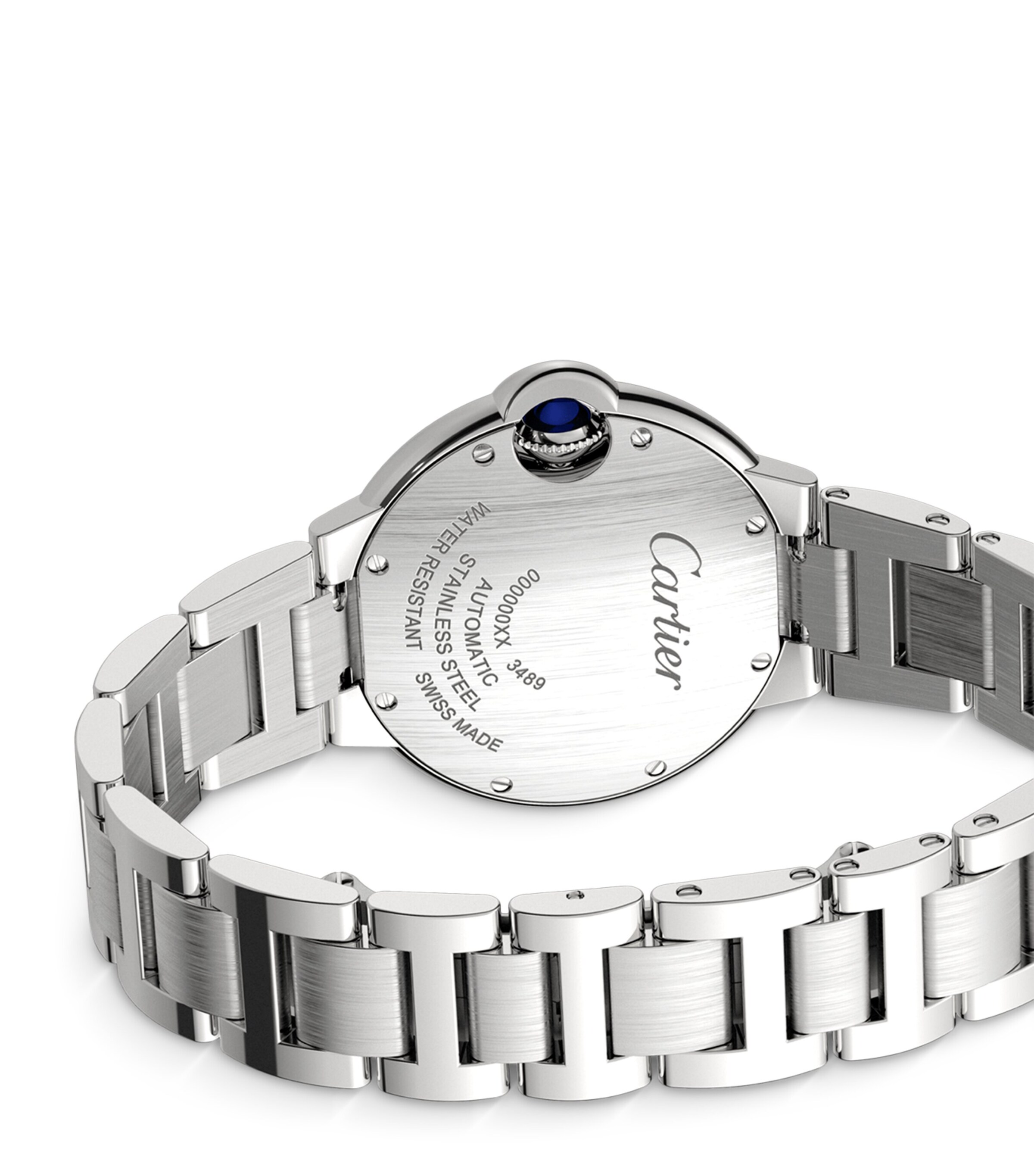 Stainless Steel and Diamond Ballon Bleu de Cartier Watch 33mm MULTI Image 9