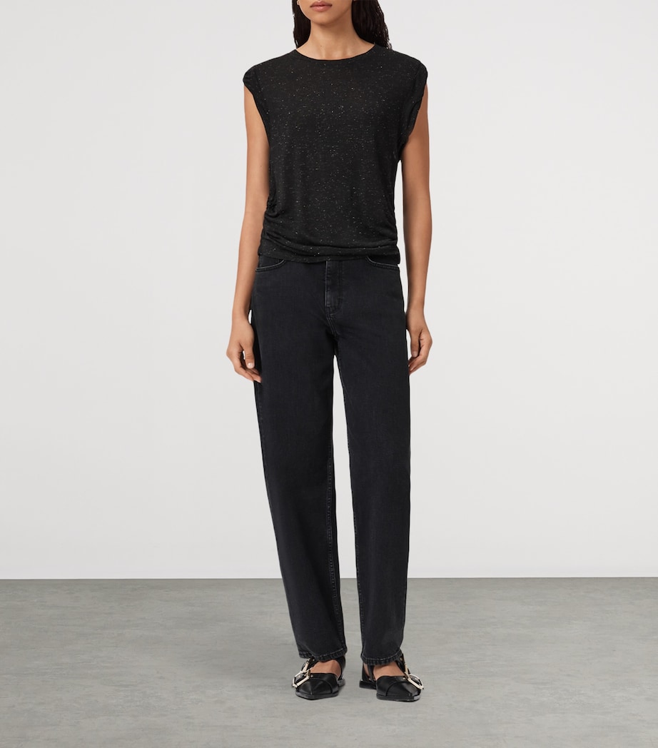 Glittered West Tank Top BLACK Image 2