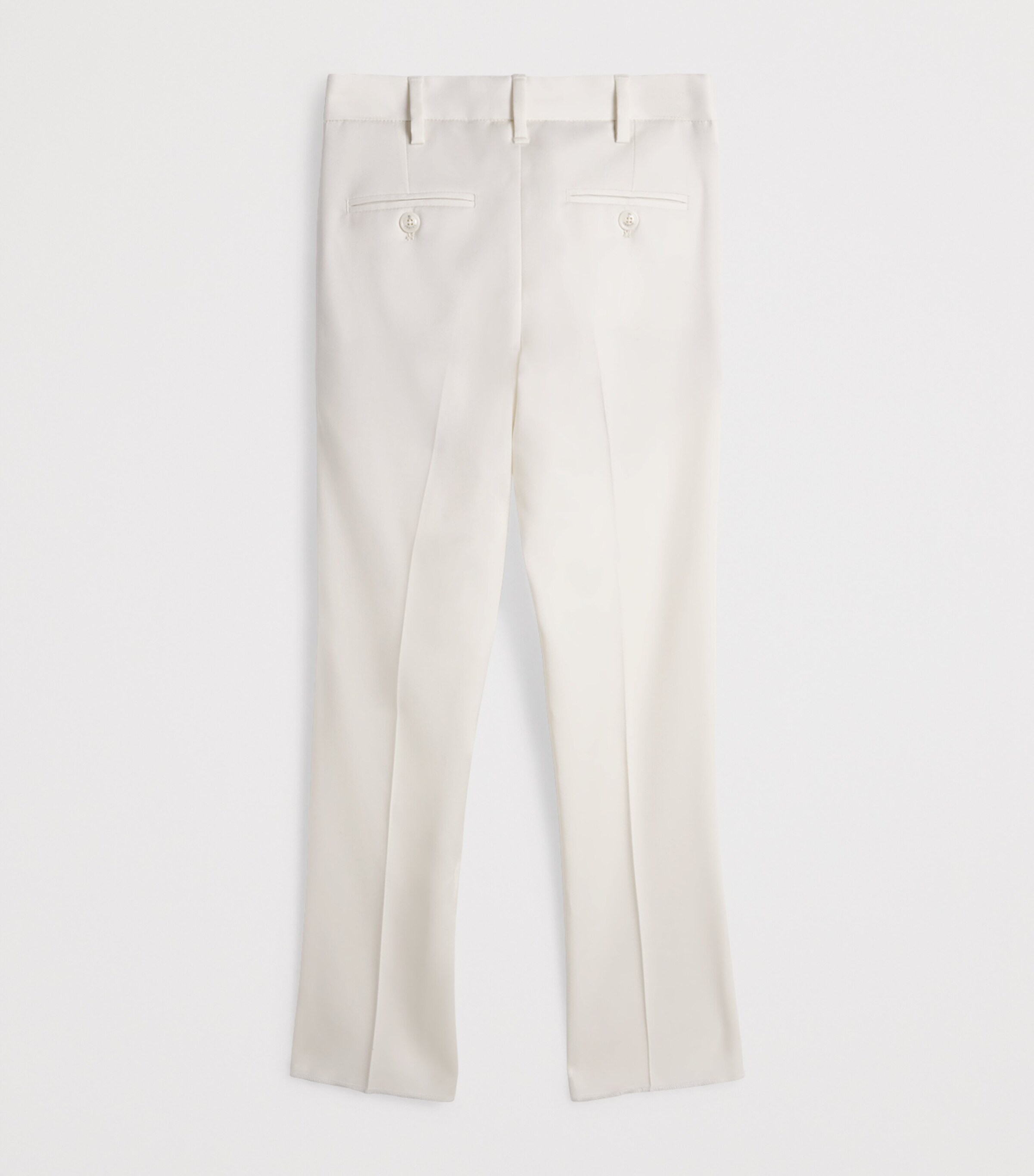 Stefano Ricci Kids Wool-Silk Chino Trousers (6-16 Years) C. White Image 2