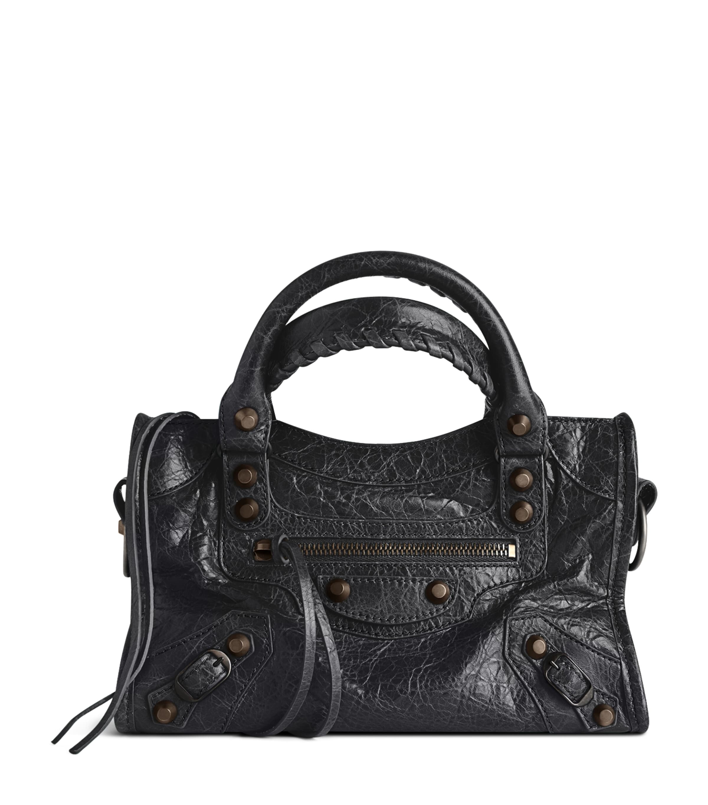 Balenciaga Mini Leather Le City Top-handle Bag In Black