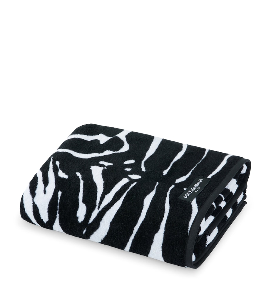 Cotton Zebra Print Hand Towel (60cm x 110cm) UZ003ZEBRA Image 1