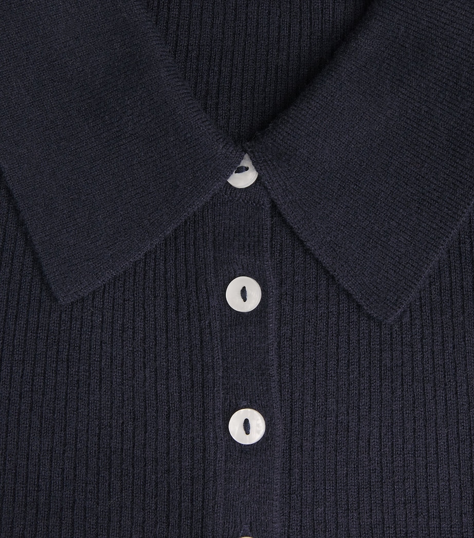 Wool-Silk Polo Sweater NAVY Image 5