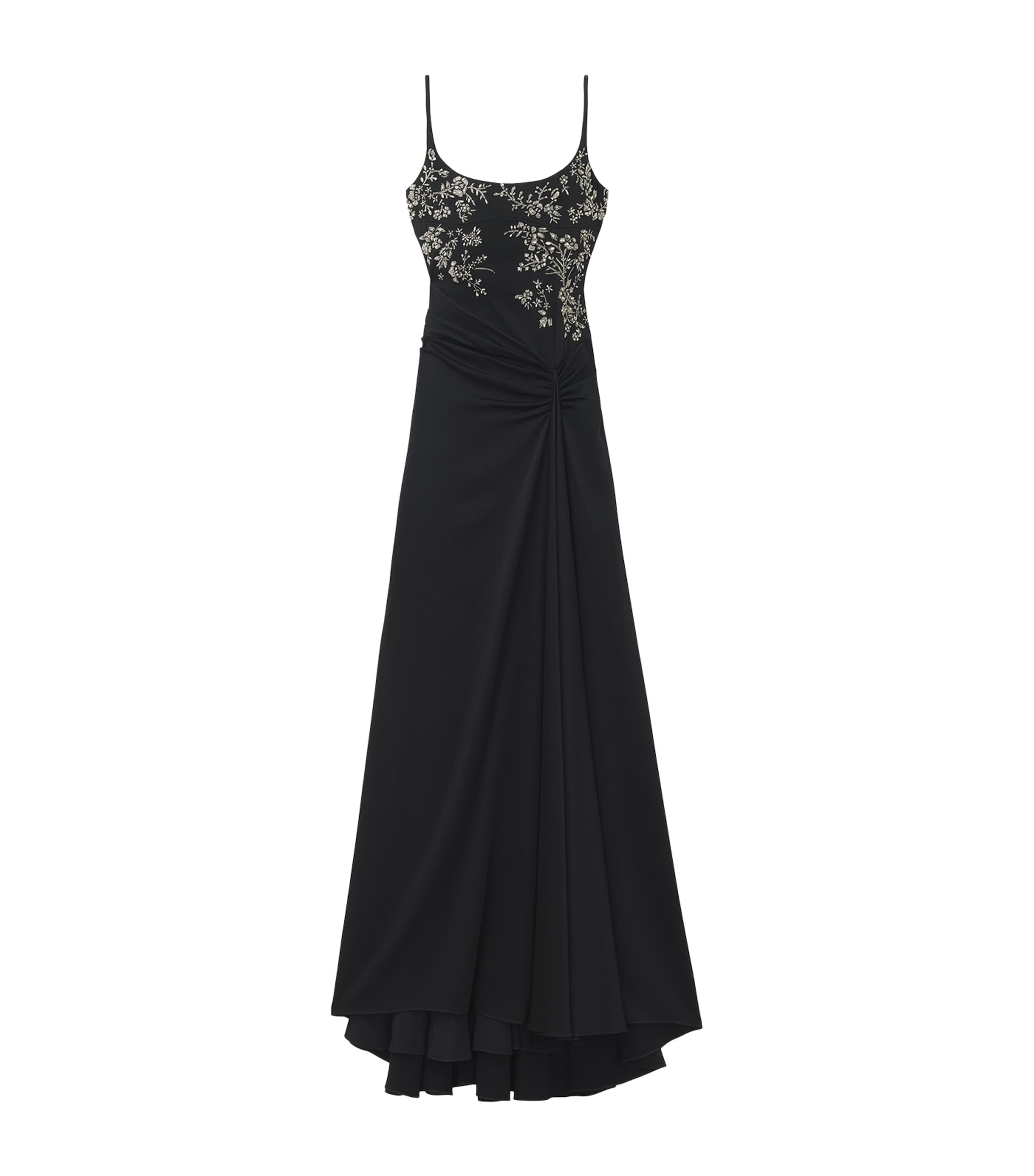 McQueen Womens Crepe Satin Embellished Gown Image 1