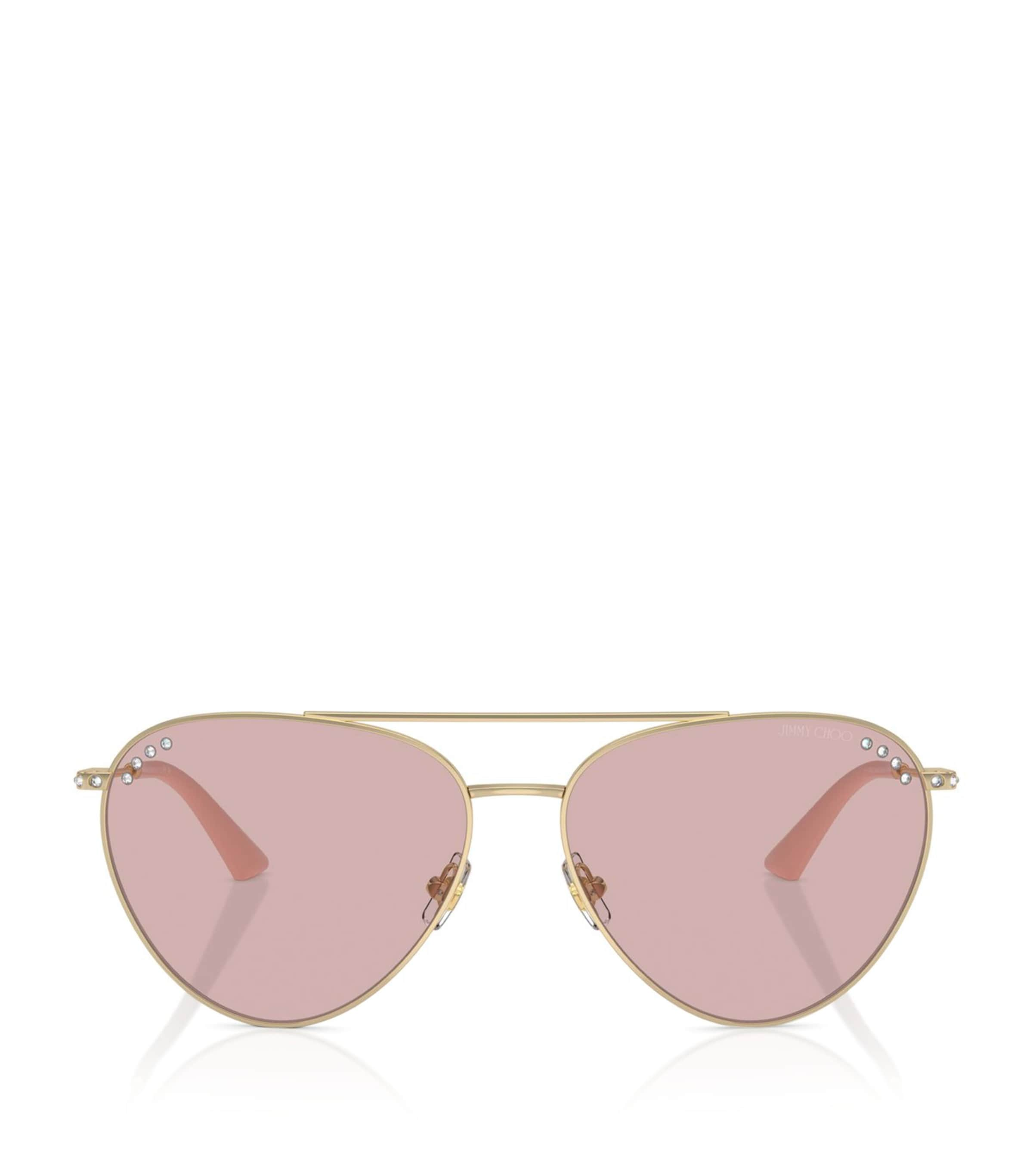 Jimmy Choo Steel Jc4002b Sunglasses In Gold